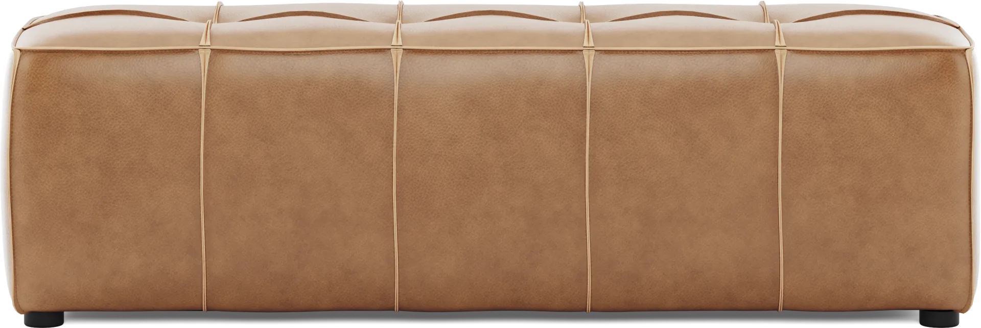 Giselle Camel Brown Leather Bench - Image 1