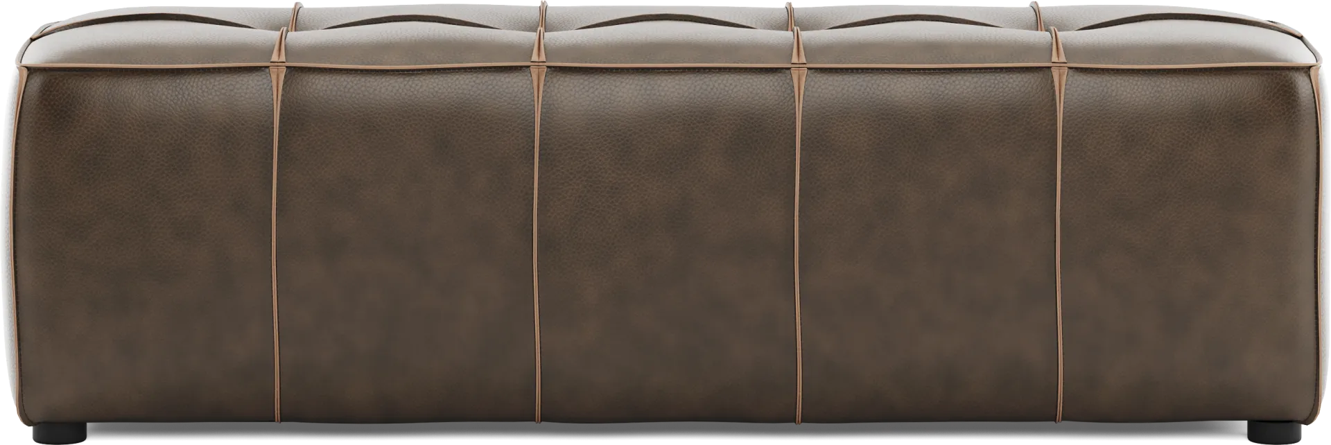 Giselle Chocolate Leather Bench - Image 1