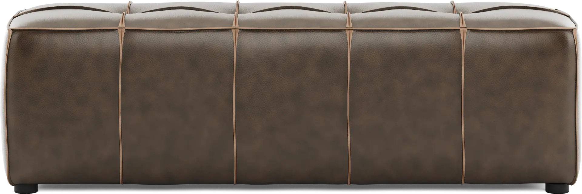 Giselle Chocolate Leather Bench
