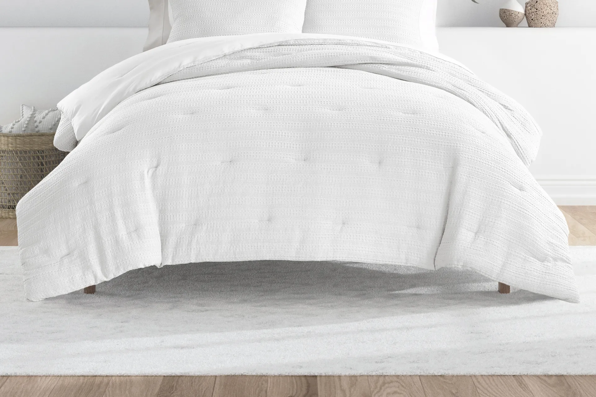 Hoplily White 2pc Twin Comforter Set - Image 2