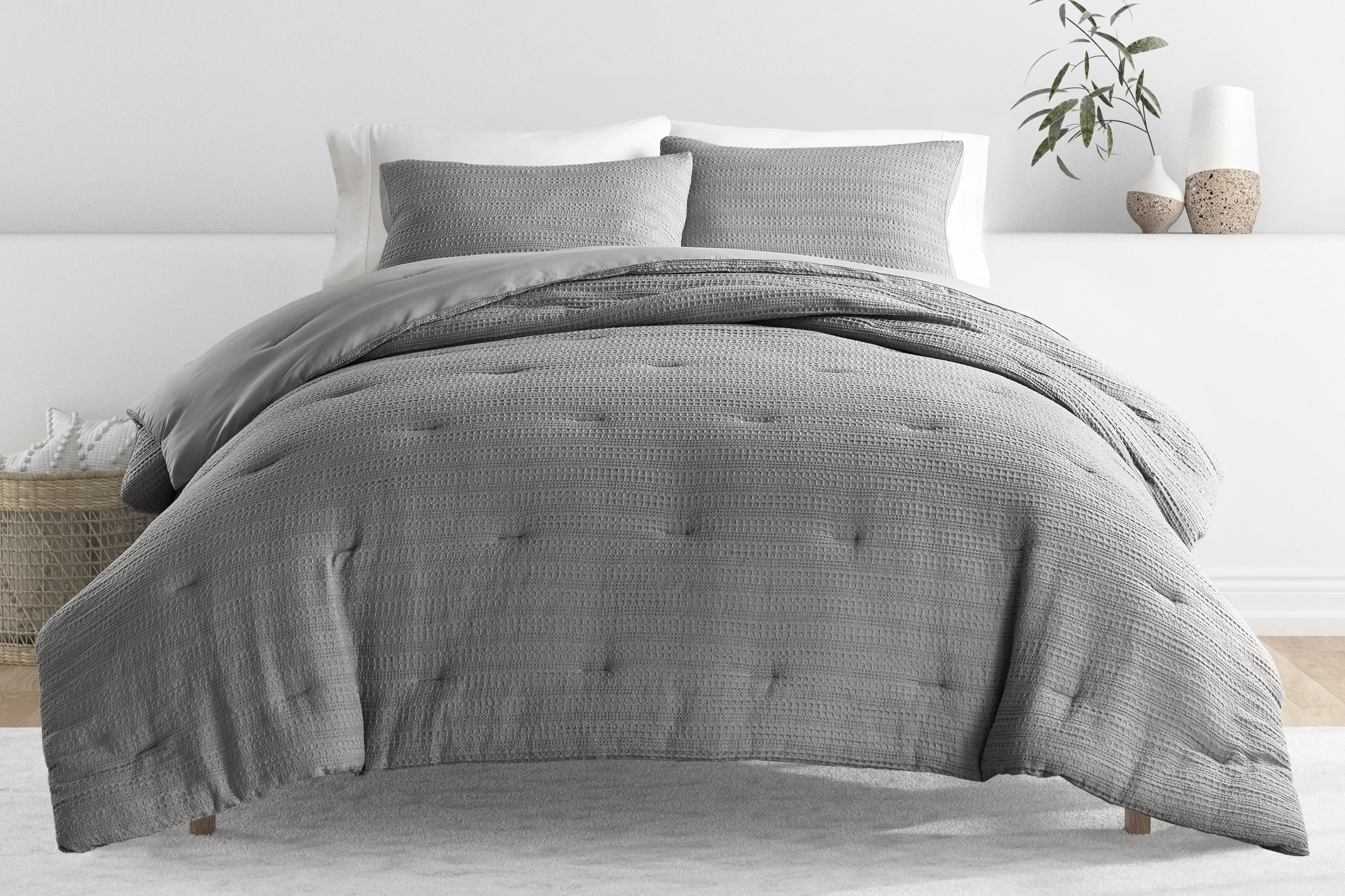 Hoplily Gray 2pc Twin Comforter Set - Thumbnail - Image 2