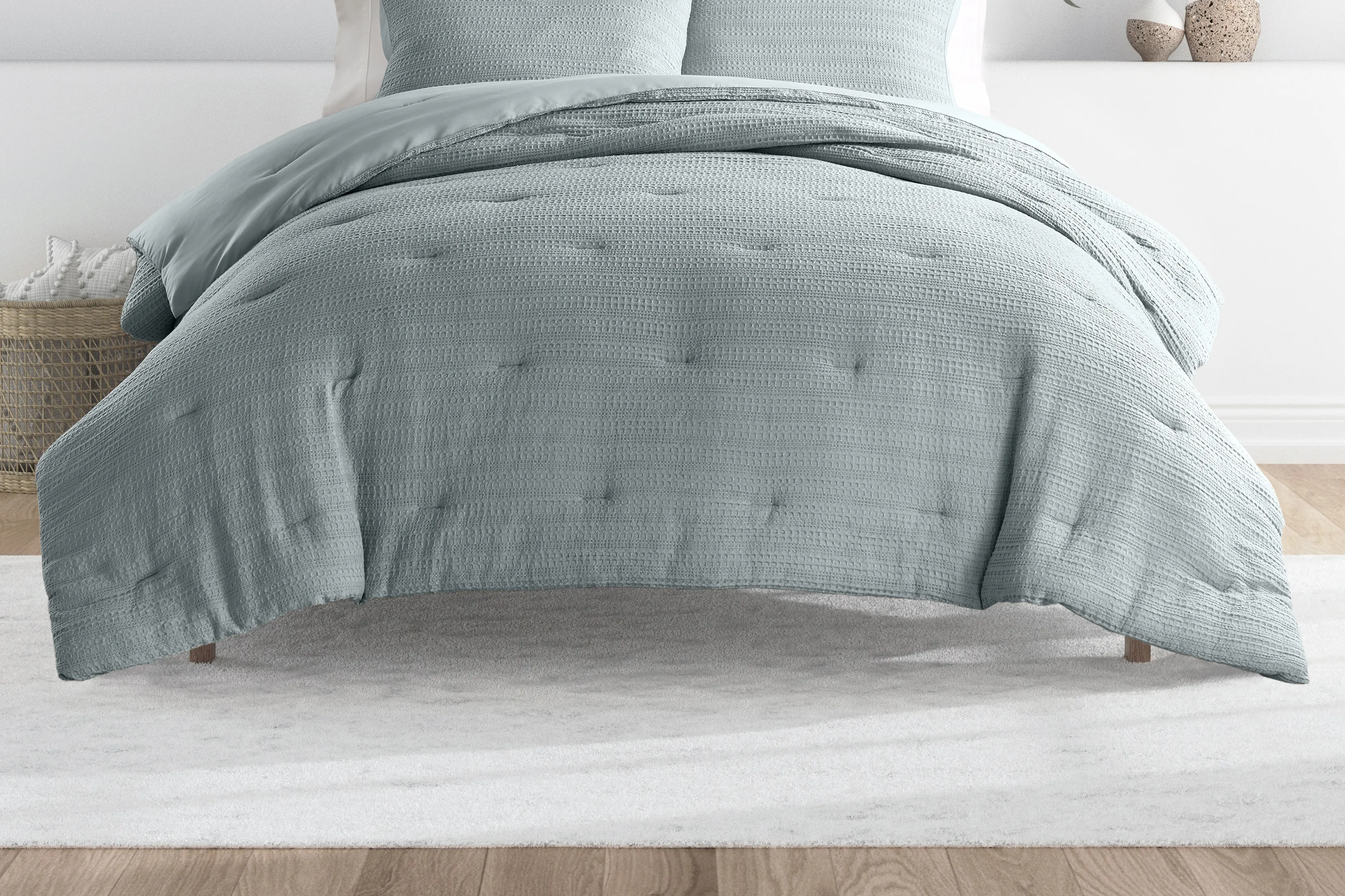 Hoplily Light Blue 3pc Queen Comforter Set - Thumbnail - Image 2