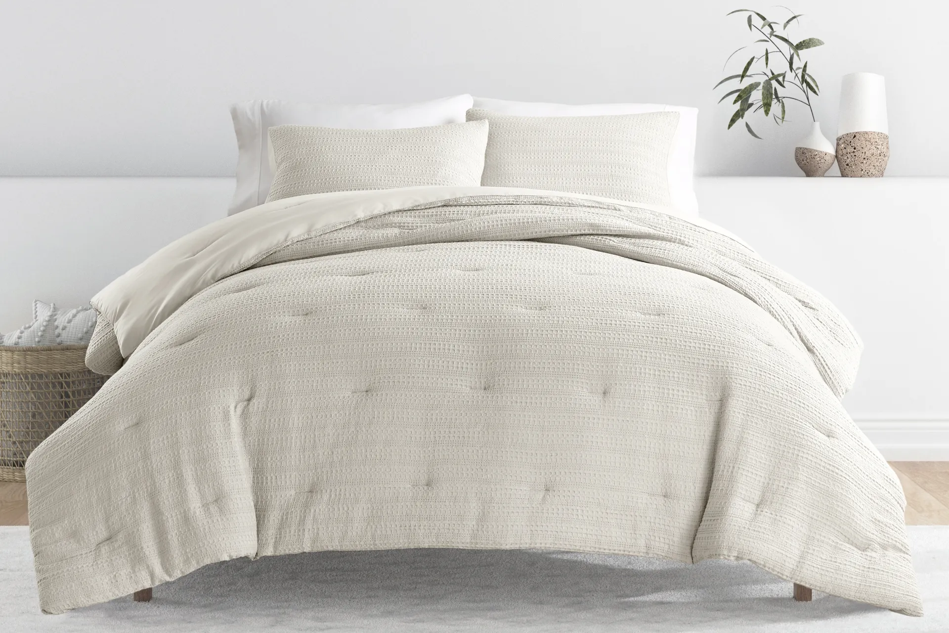 Hoplily Sand 3pc King Comforter Set - Image 1