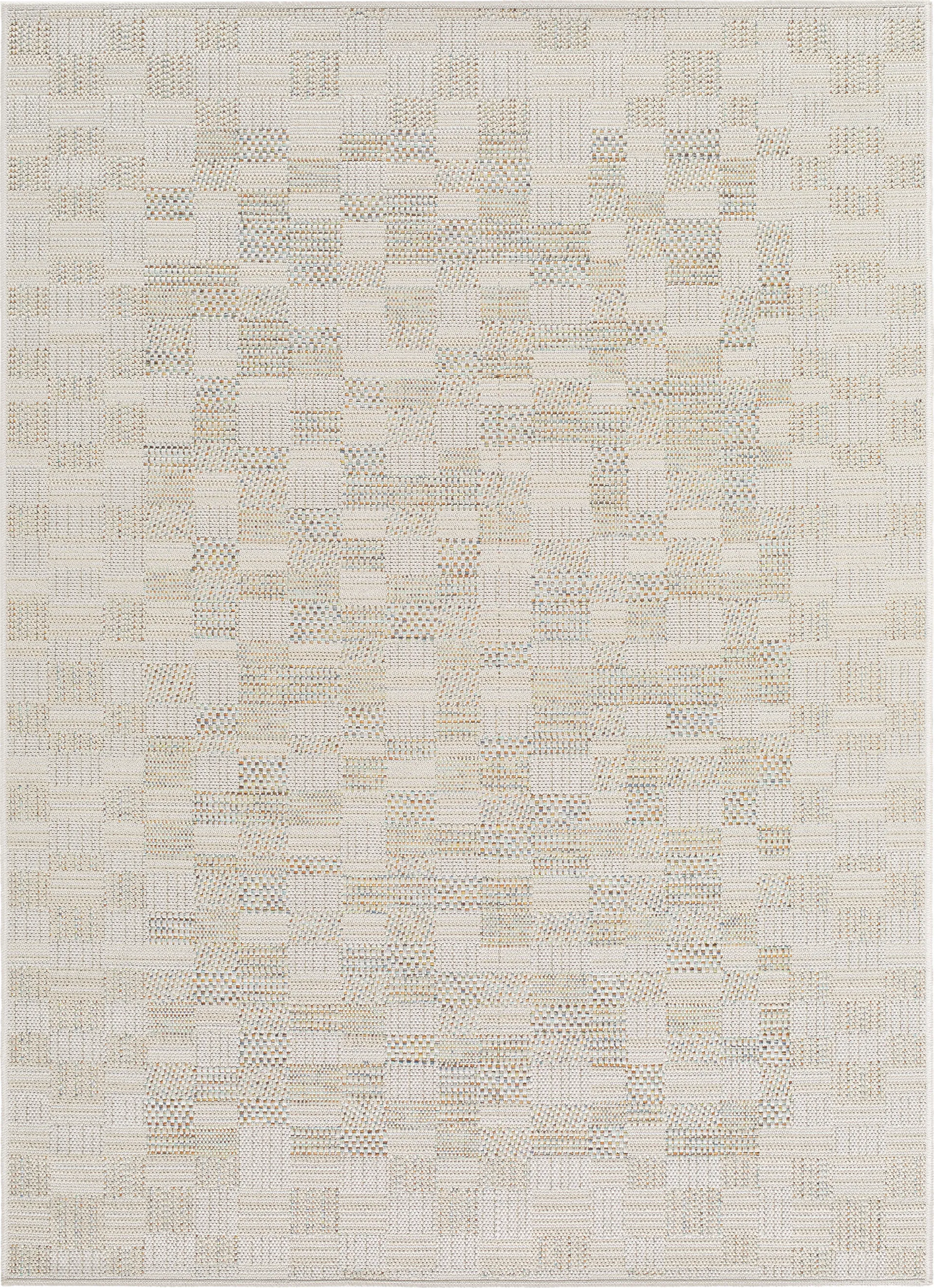 Minya Beige 7'6 x 10' Indoor/Outdoor Rug - Image 1