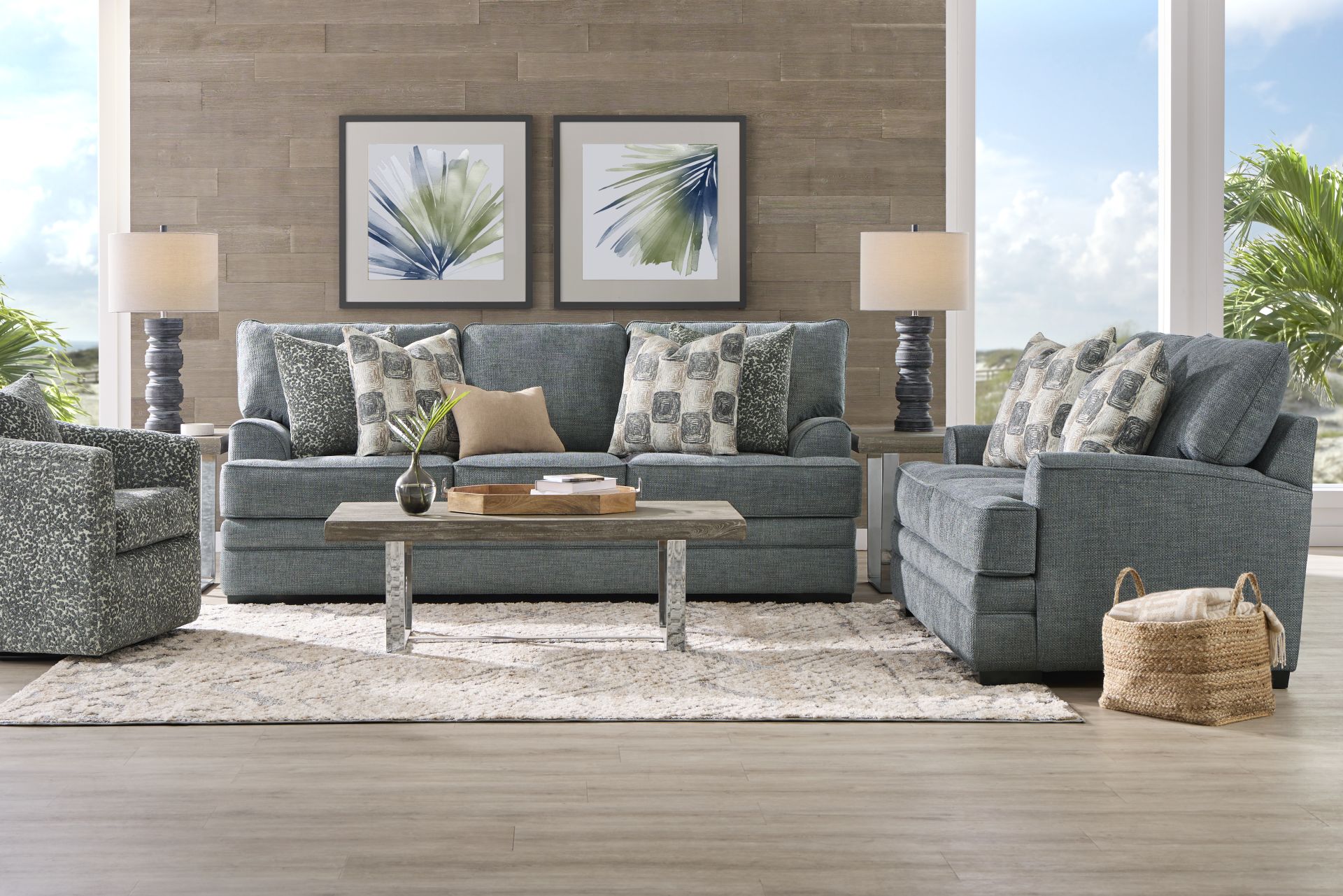 Arbour Hill Marine 8 Pc Living Room with Sleeper Sofa - Image 1