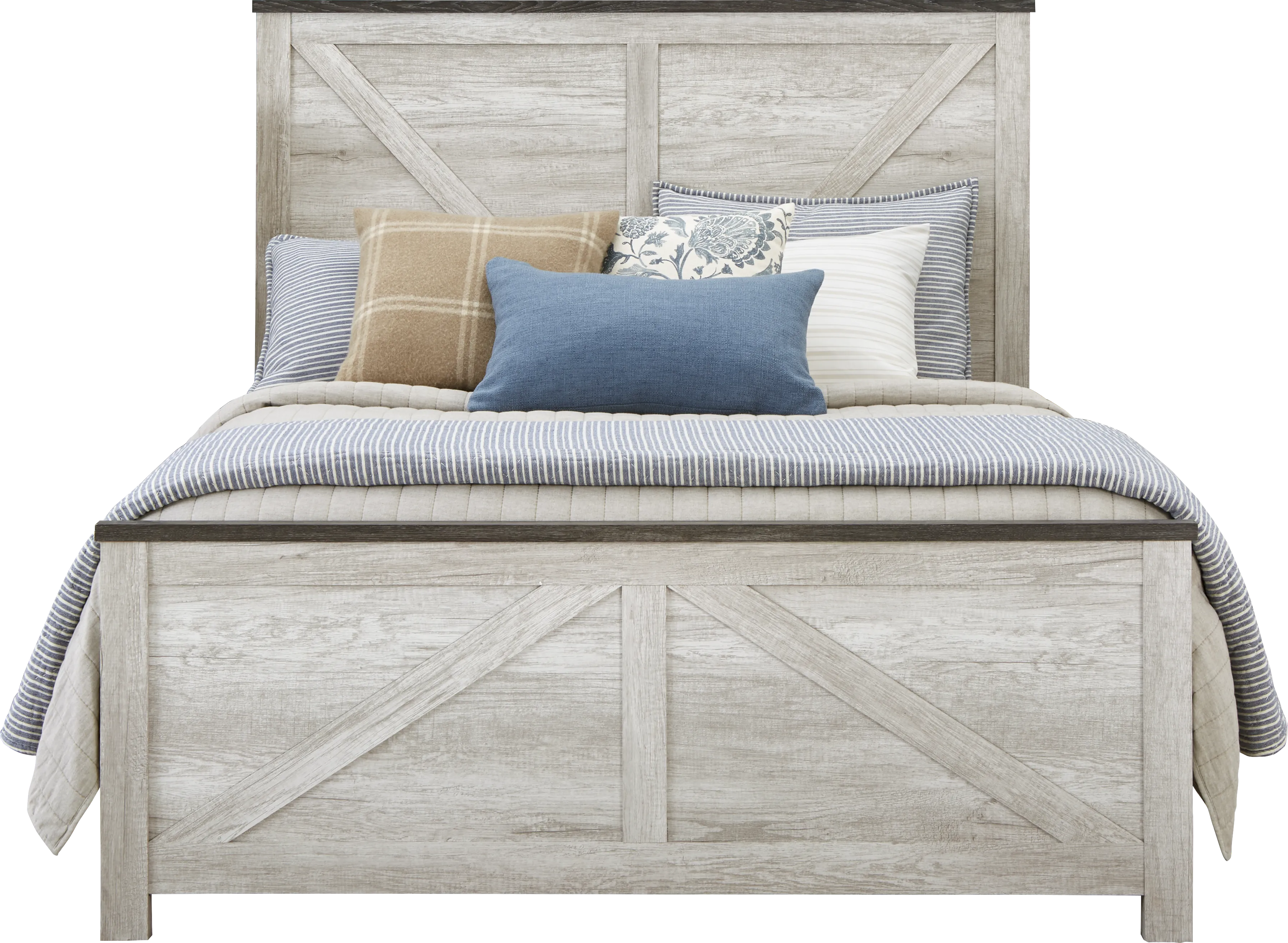 Abilene White 7 Pc King Panel Bedroom - Thumbnail - Image 2