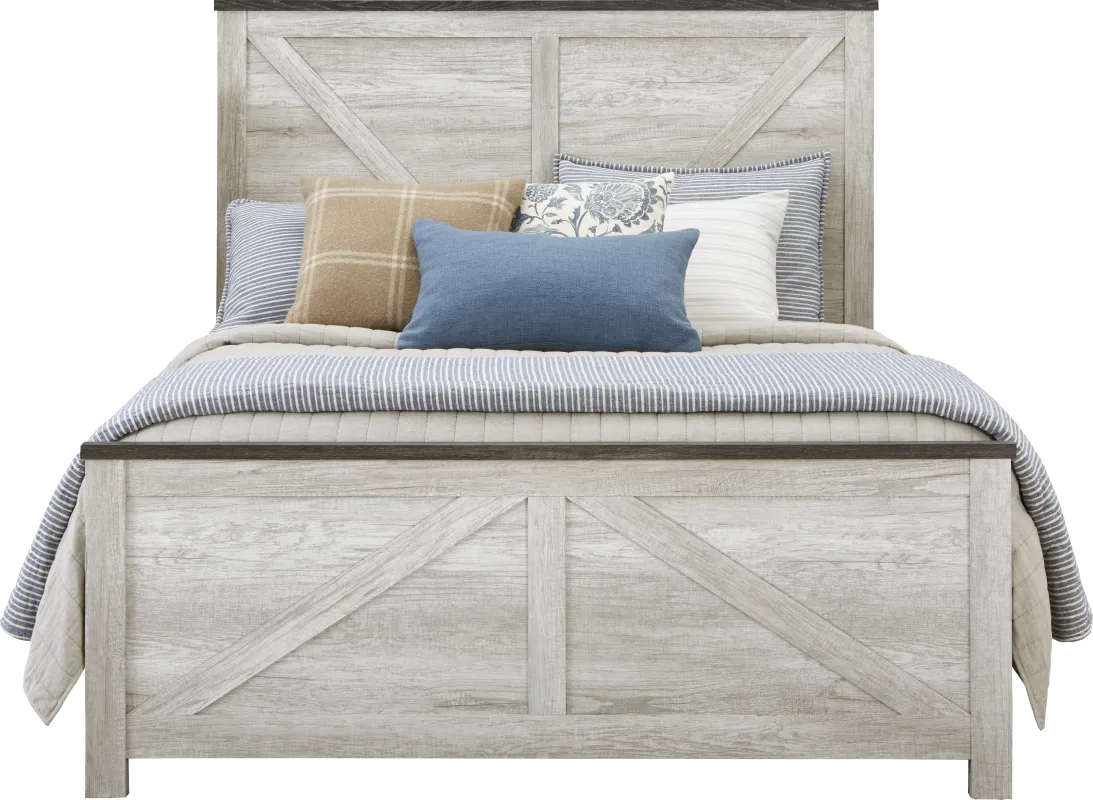Abilene White 3 Pc King Panel Bed