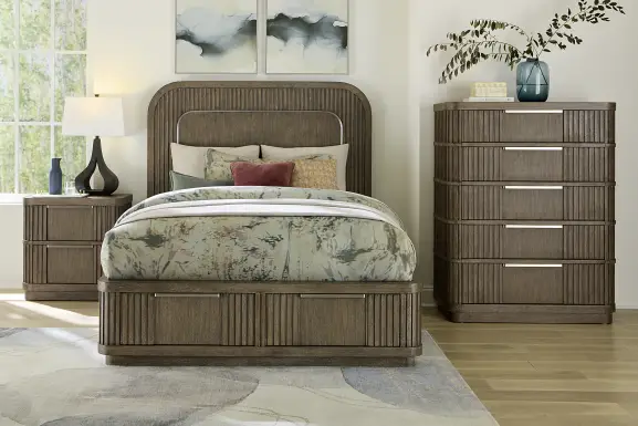 Sausalito Brown 5 Pc King Storage Bedroom