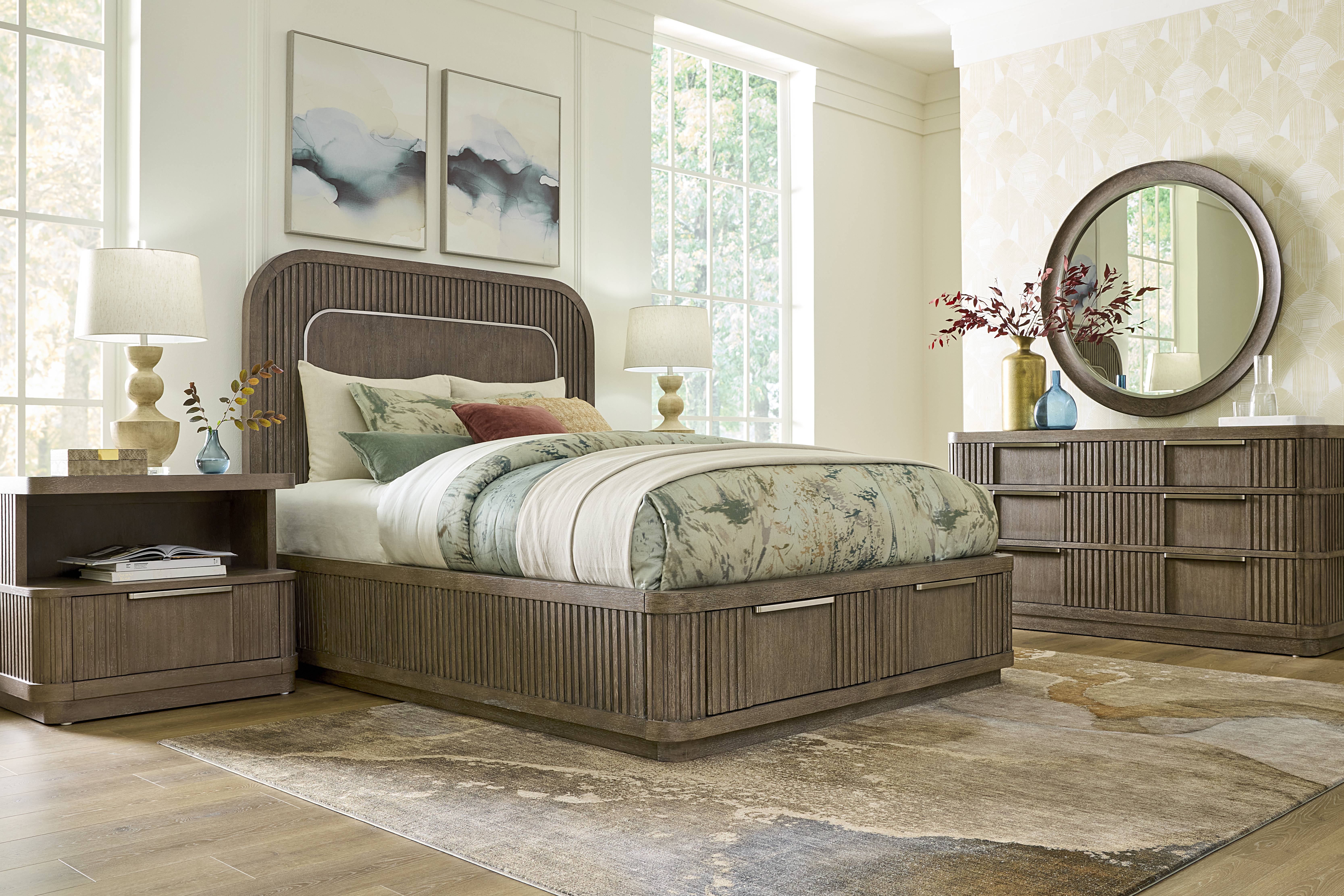 Sausalito Brown 7 Pc King Storage Bedroom - Thumbnail - Image 1