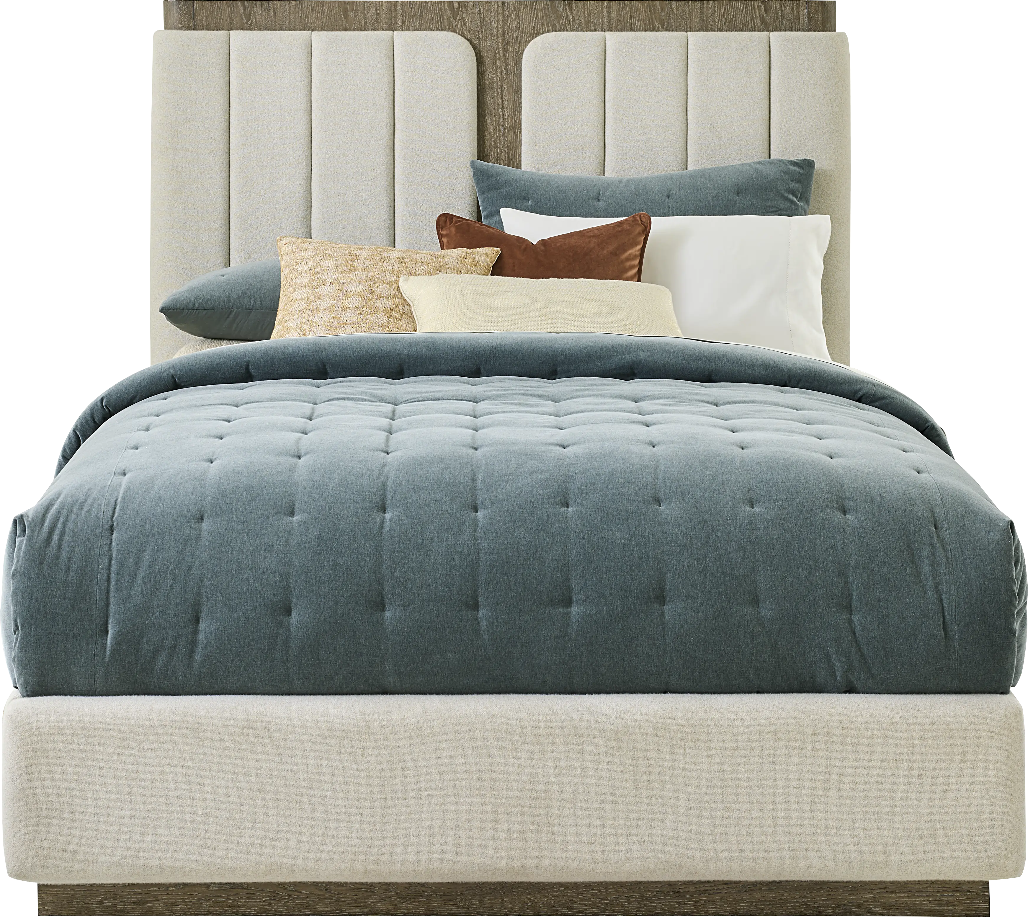 Sausalito Brown 7 Pc Queen Upholstered Bedroom - Thumbnail - Image 2