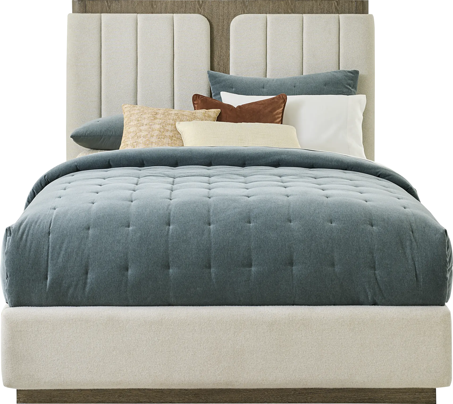 Sausalito Cream 3 Pc King Upholstered Bed