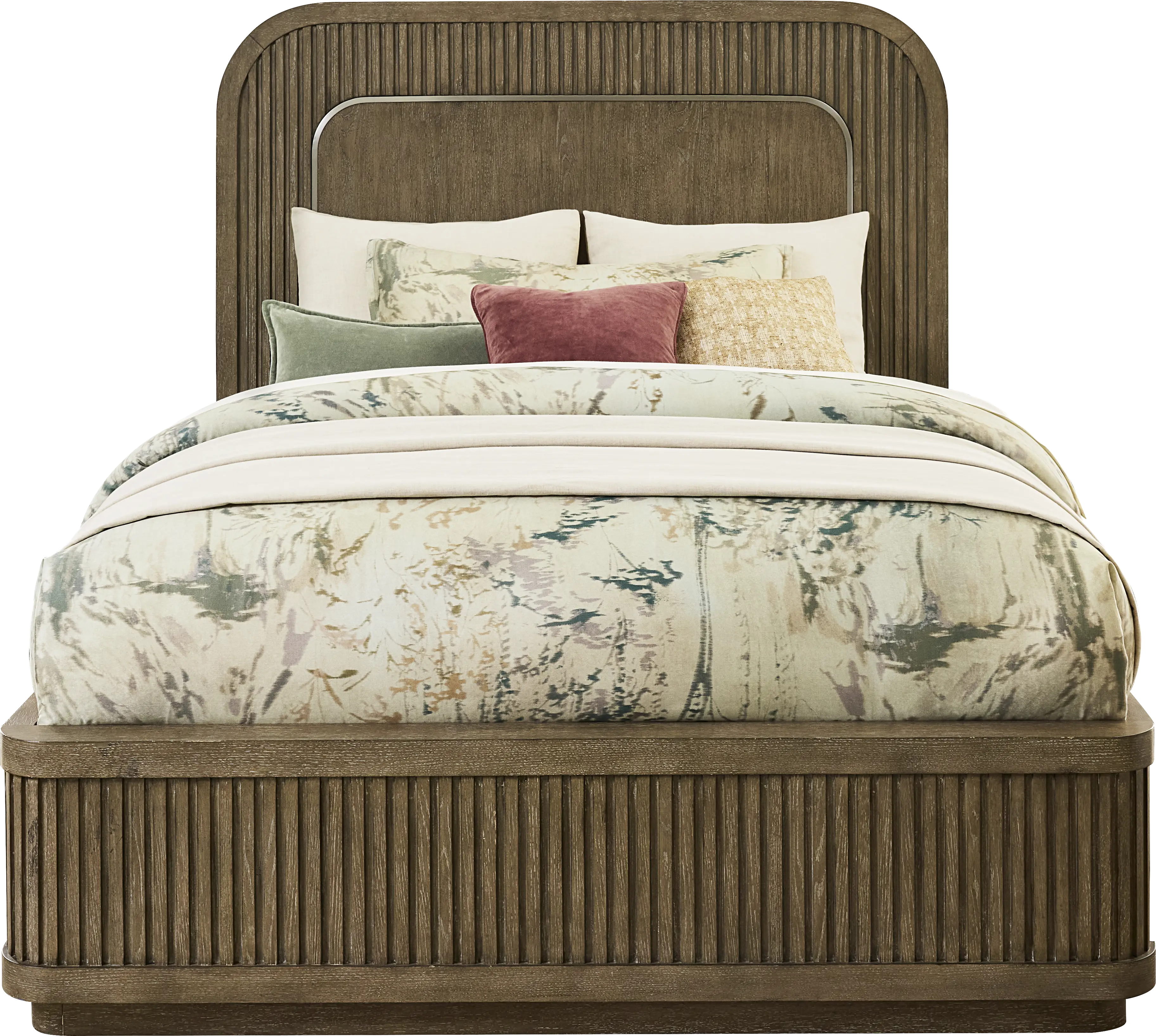Sausalito Brown 3 Pc Queen Panel Bed - Thumbnail - Image 1