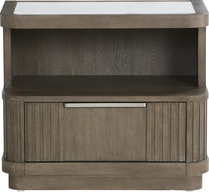 Sausalito Brown 1-Drawer Nightstand