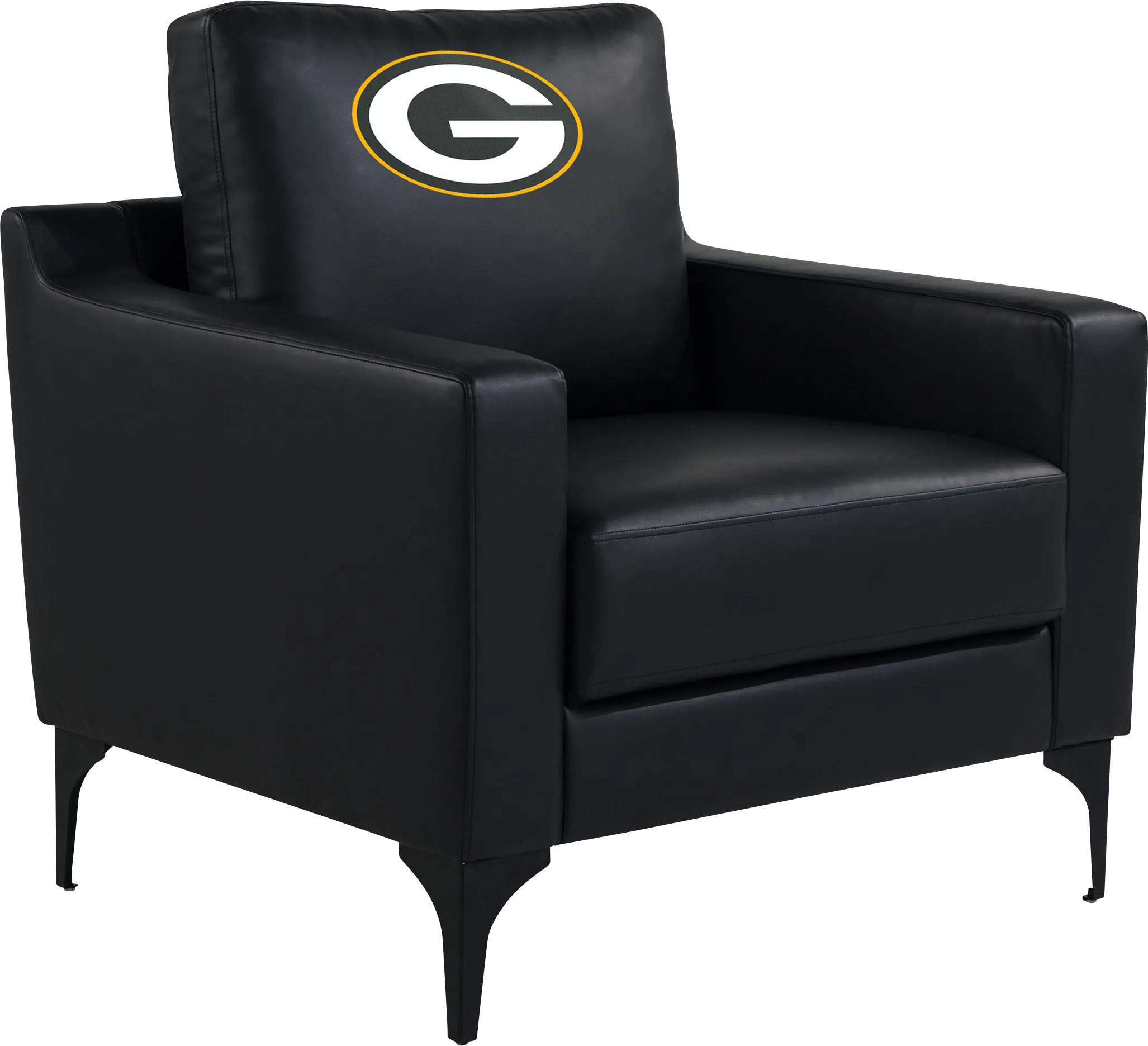Green Bay Packers Black Accent Chair - Thumbnail - Image 1