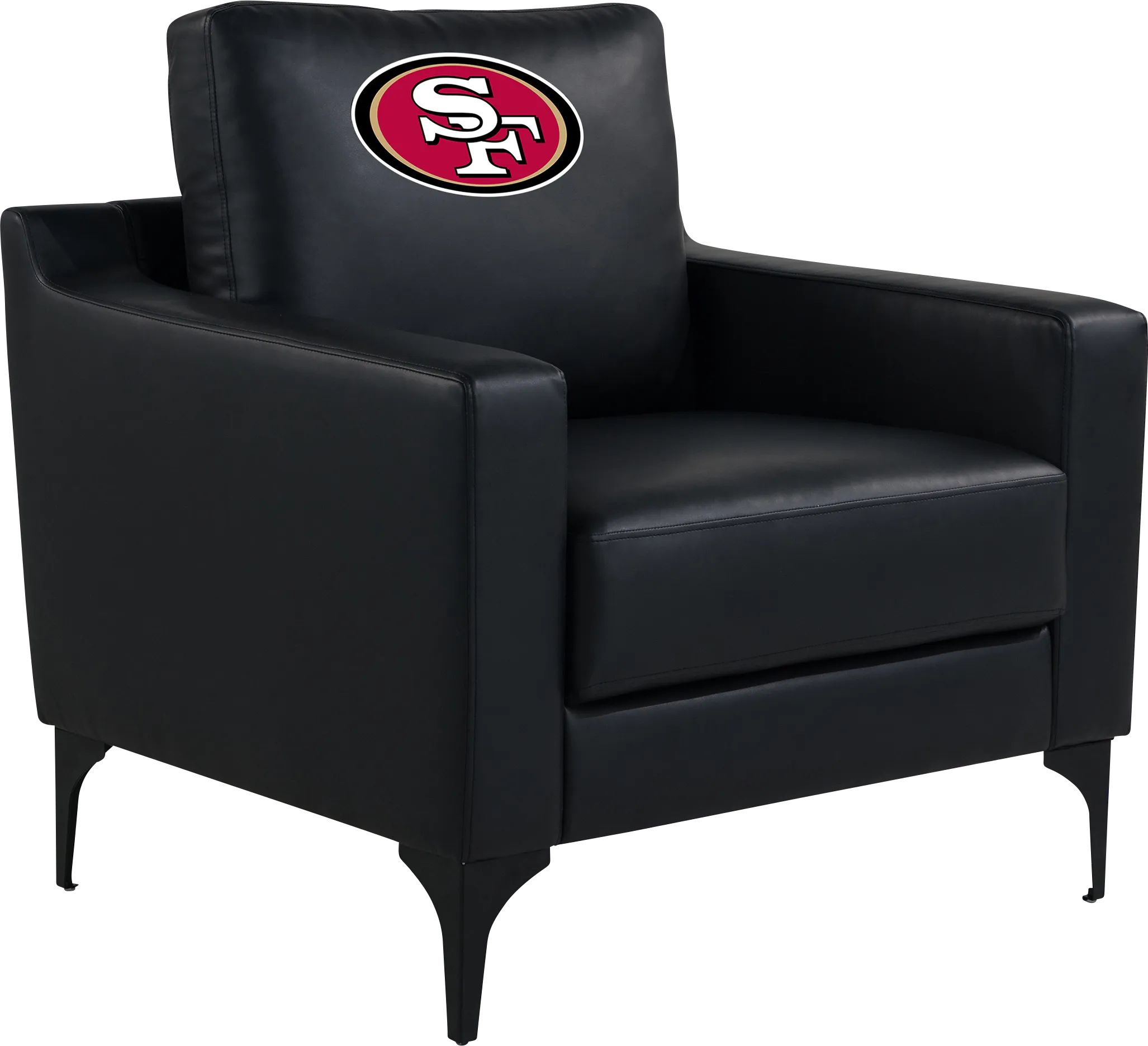 San Francisco 49ers Black Accent Chair - Thumbnail - Image 1