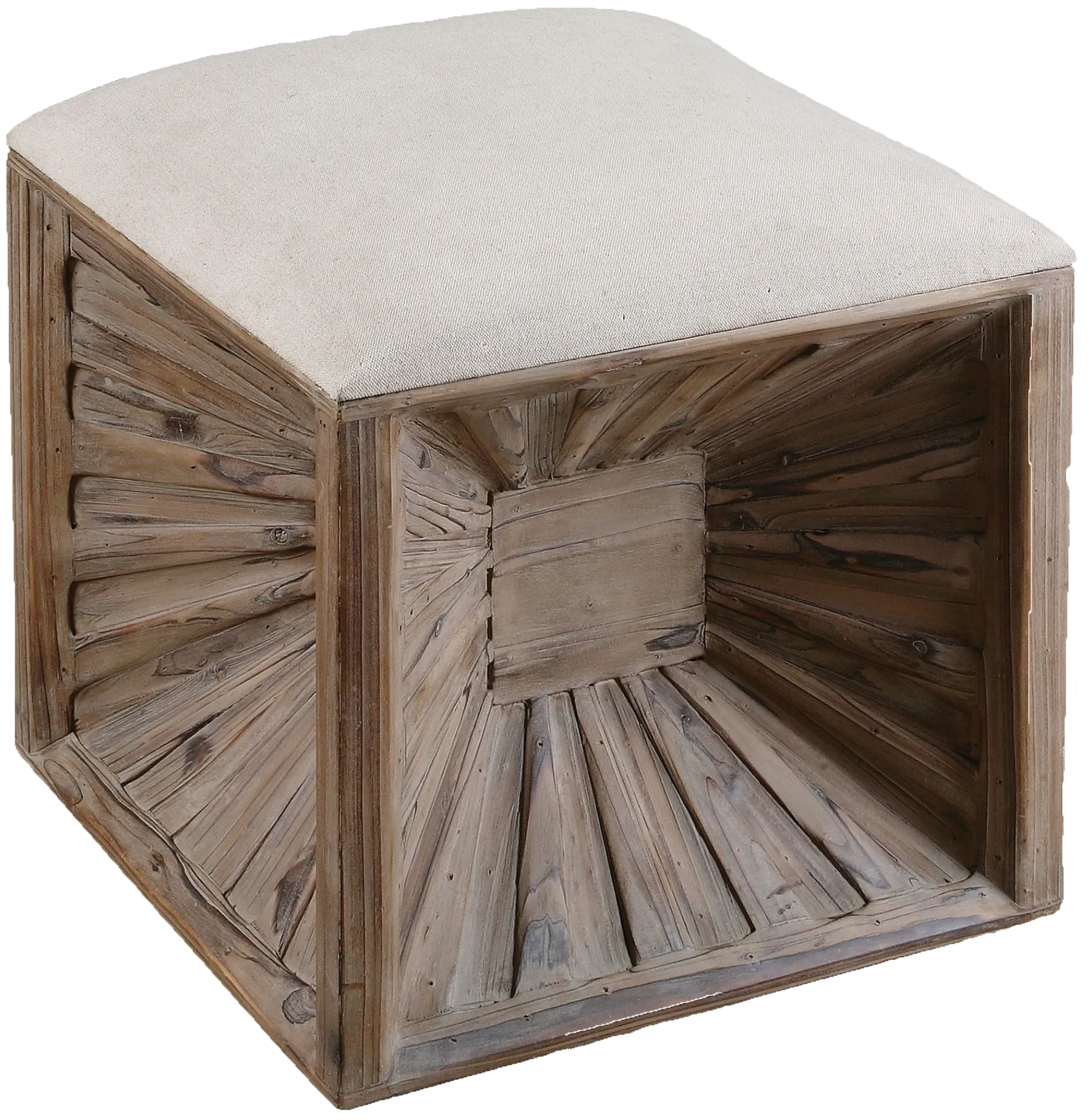 Janmer Linen Ottoman - Image 1