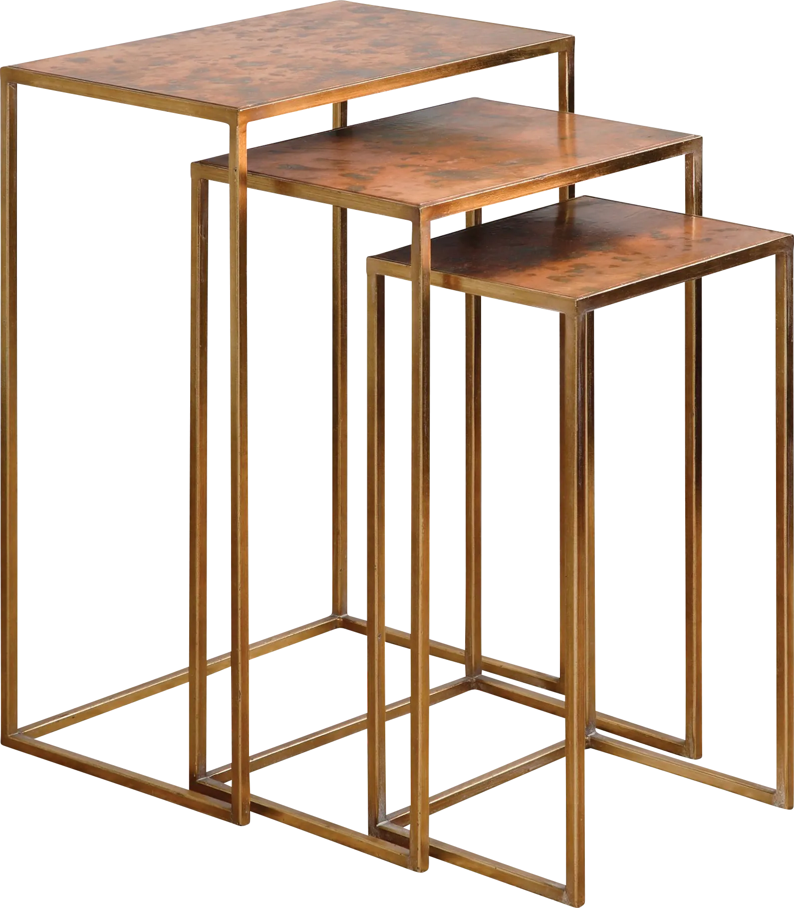 Brookvale Copper Nesting Tables, Set of 3 - Thumbnail - Image 1