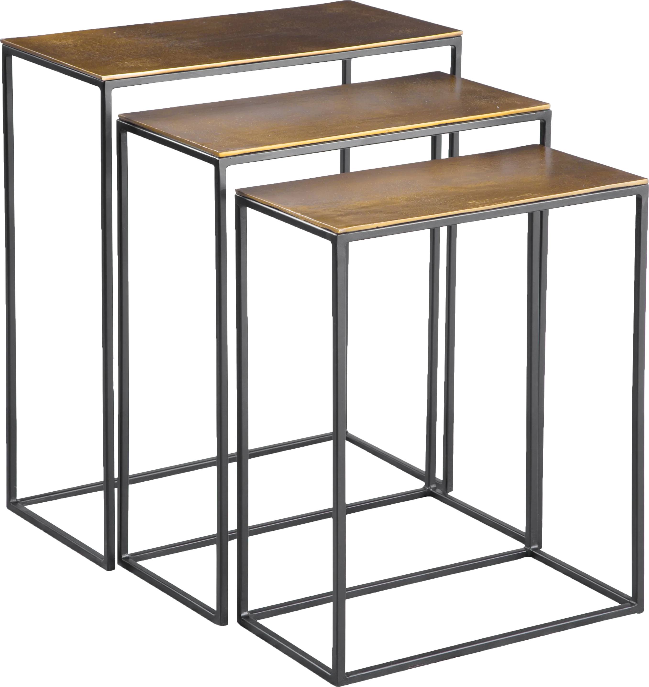 Norlake Brown Nesting Tables, Set of 3