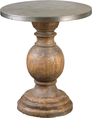 Bendye Silver Accent Table