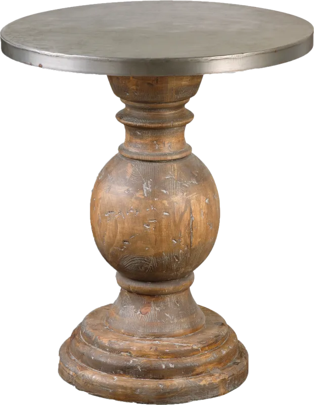 Bendye Silver Accent Table