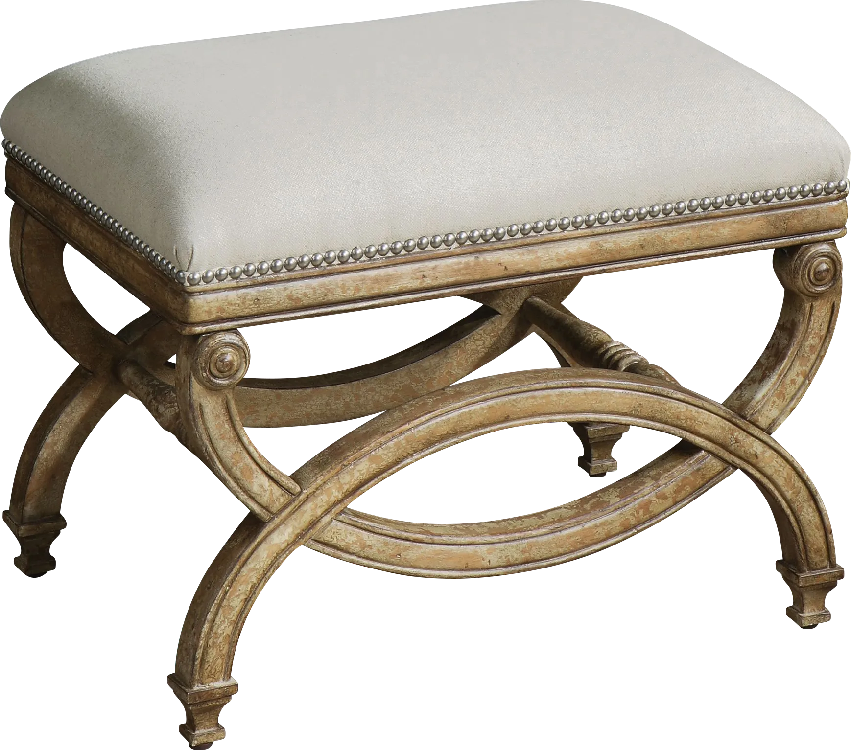 Kinzalow Linen Accent Bench - Thumbnail - Image 1