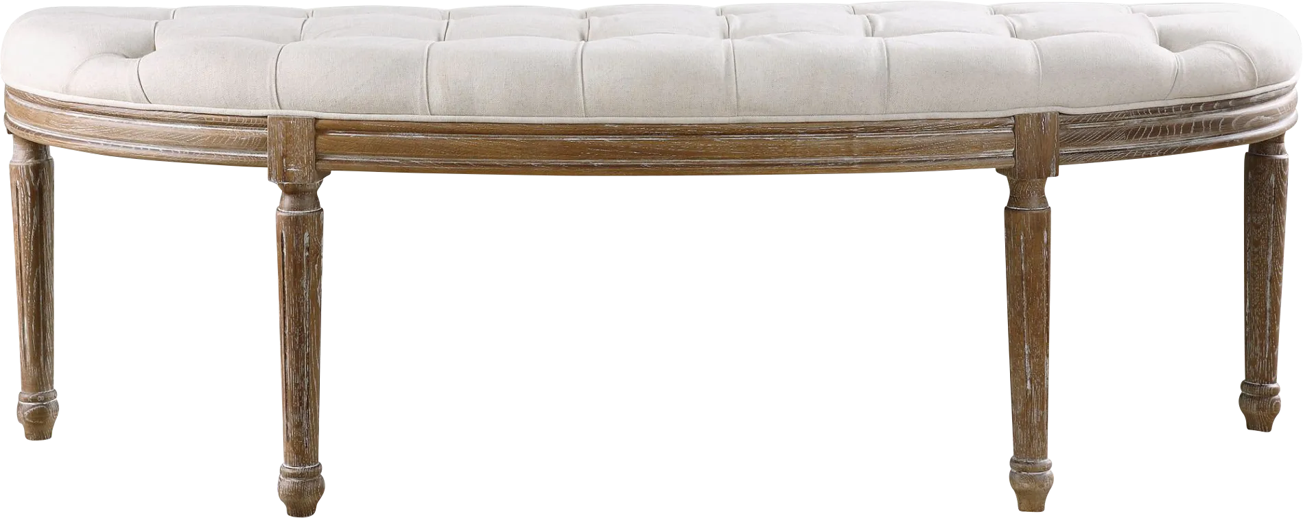 Lanntair Linen Accent Bench - Thumbnail - Image 1