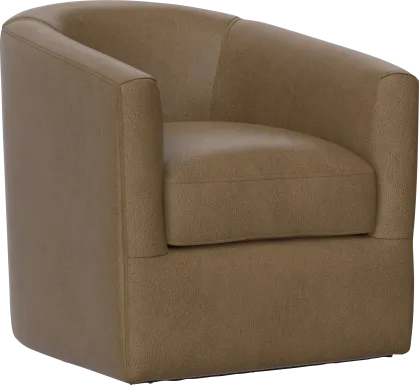 Naoke II Beige Swivel Accent Chair