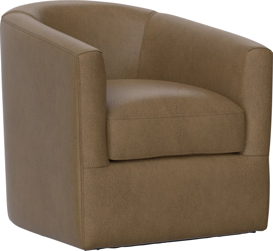 Naoke II Beige Swivel Accent Chair