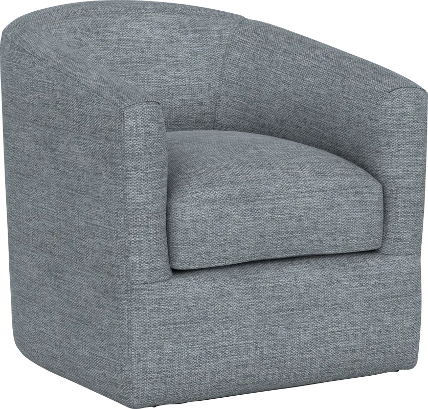Naoke I Gray Swivel Accent Chair