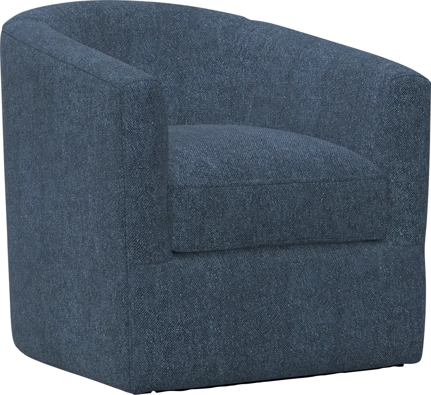 Naoke I Blue Swivel Accent Chair