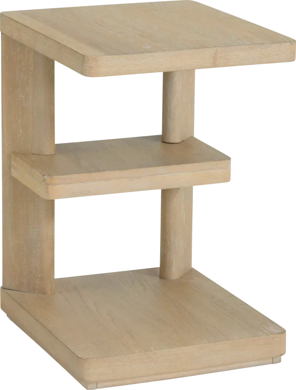 Hasia Beige Chairside Table