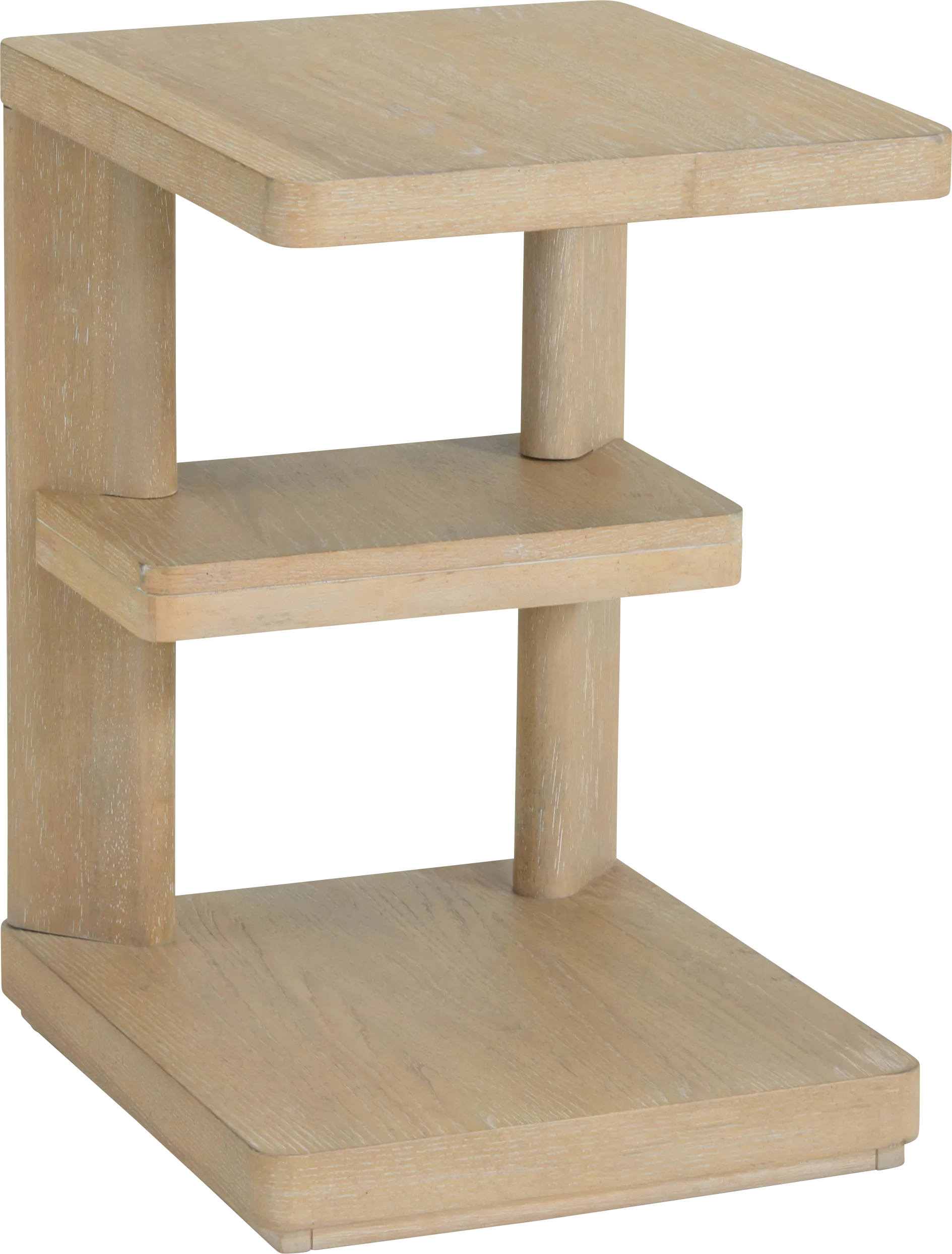 Hasia Beige Chairside Table - Image 1