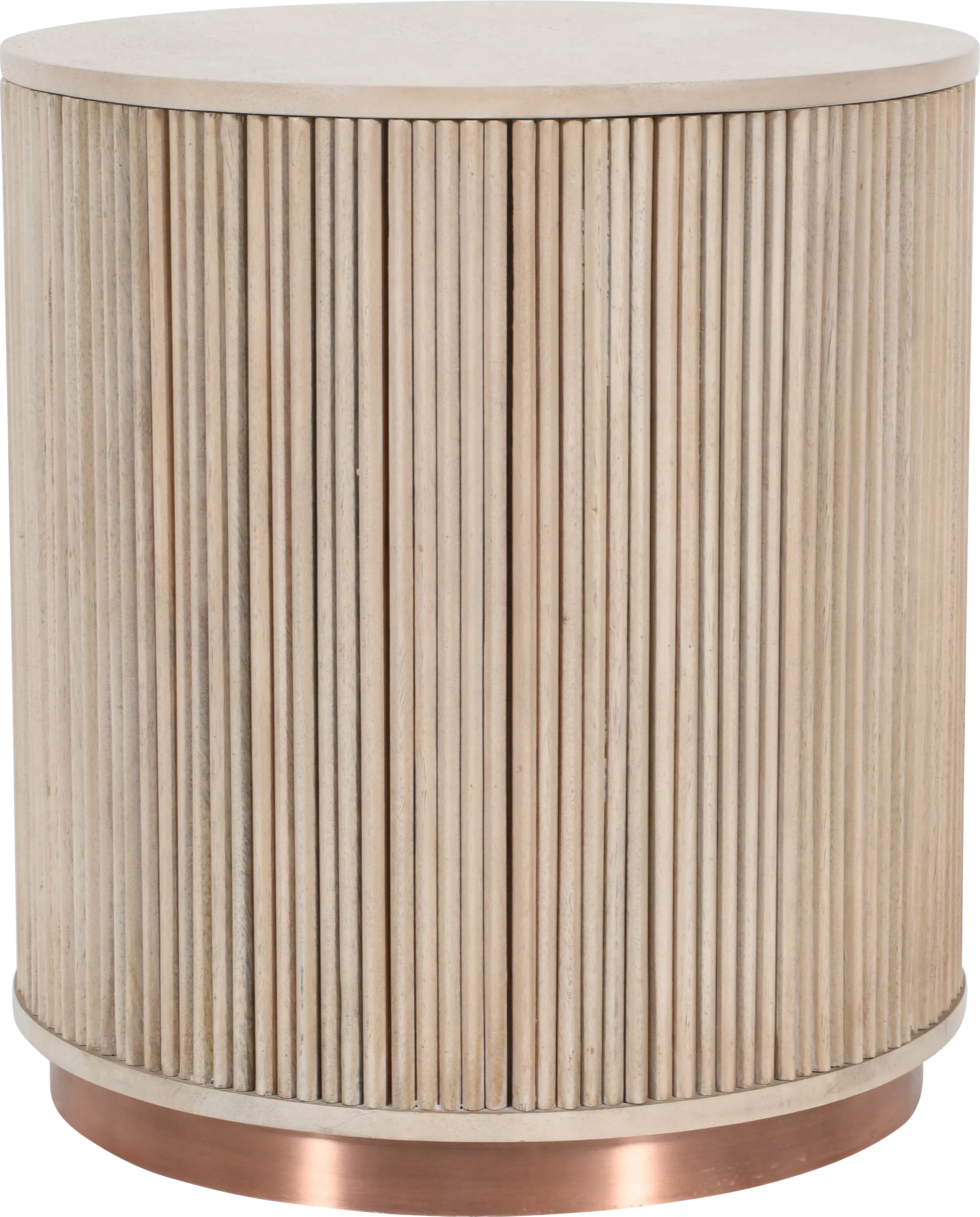 Gabre I White/Natural Accent Table - Thumbnail - Image 1