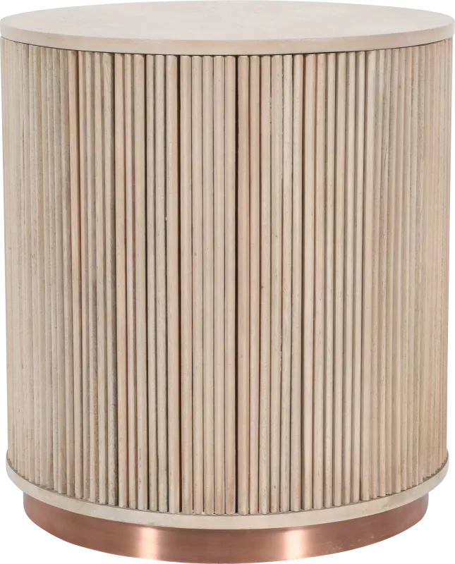 Gabre I White/Natural Accent Table