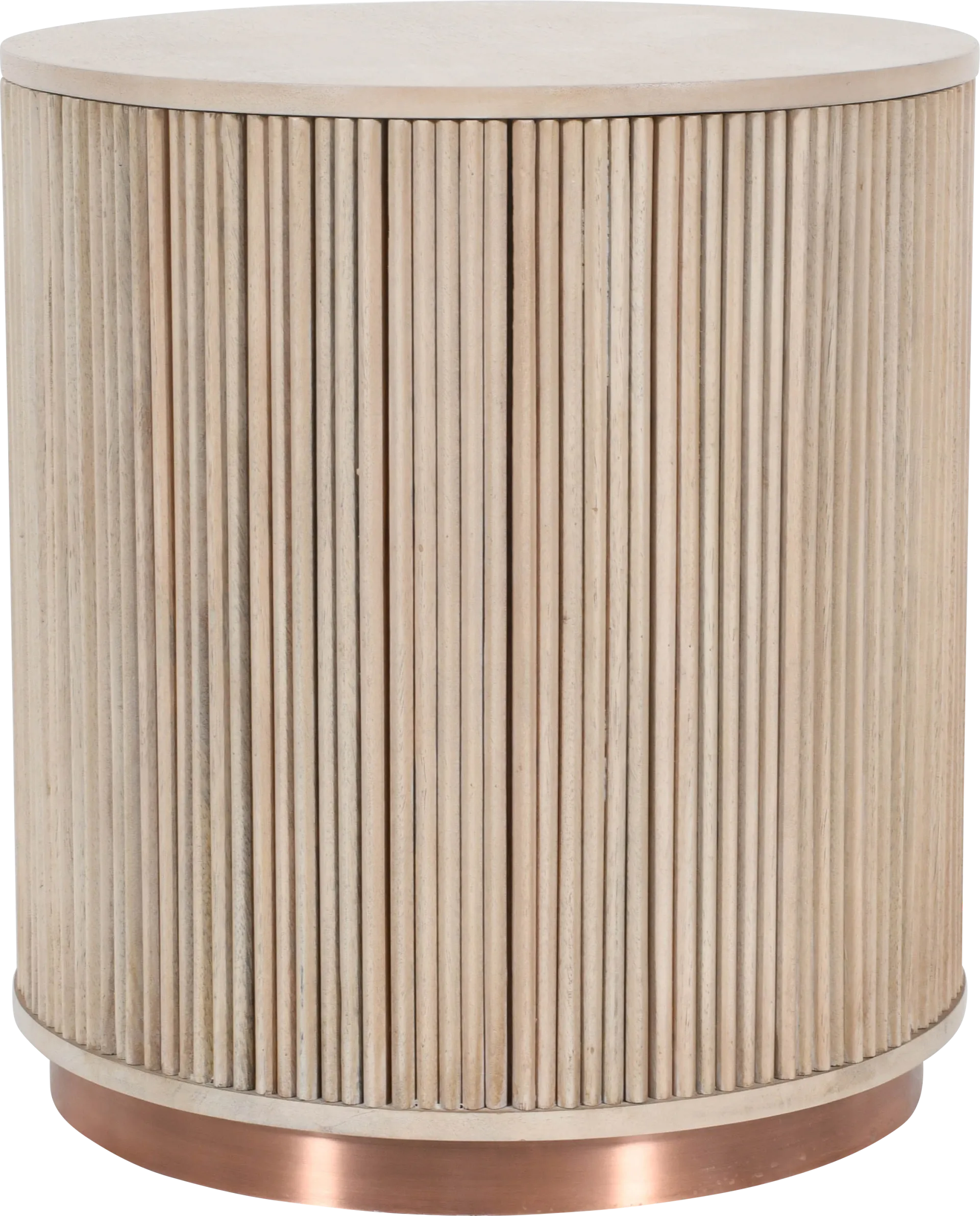 Gabre I White/Natural Accent Table - Image 1