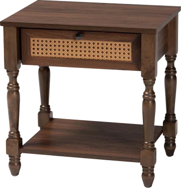 Warfel Dark Brown Nightstand