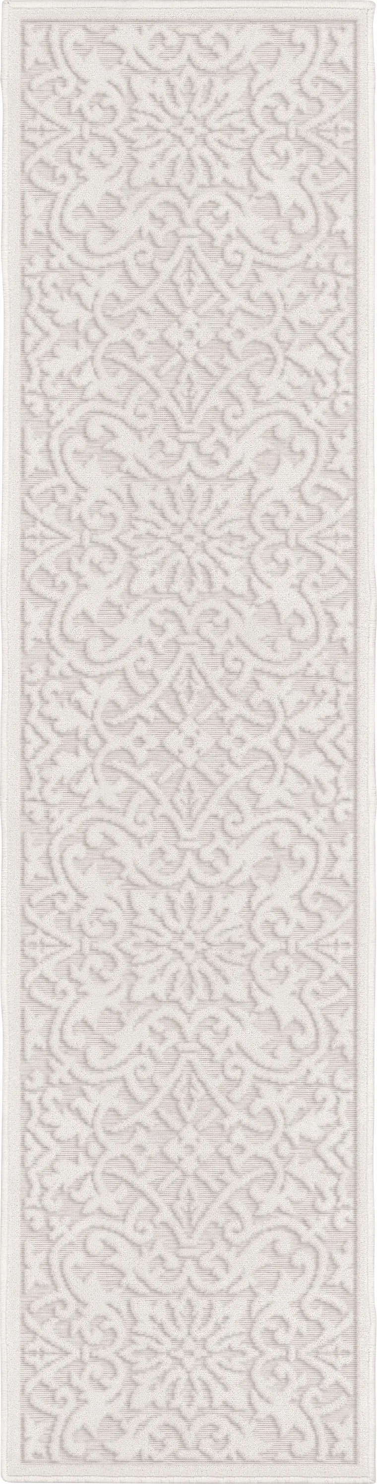 Mizuki Off-White 1'11 x 7'6 Indoor/Outdoor Runner Rug