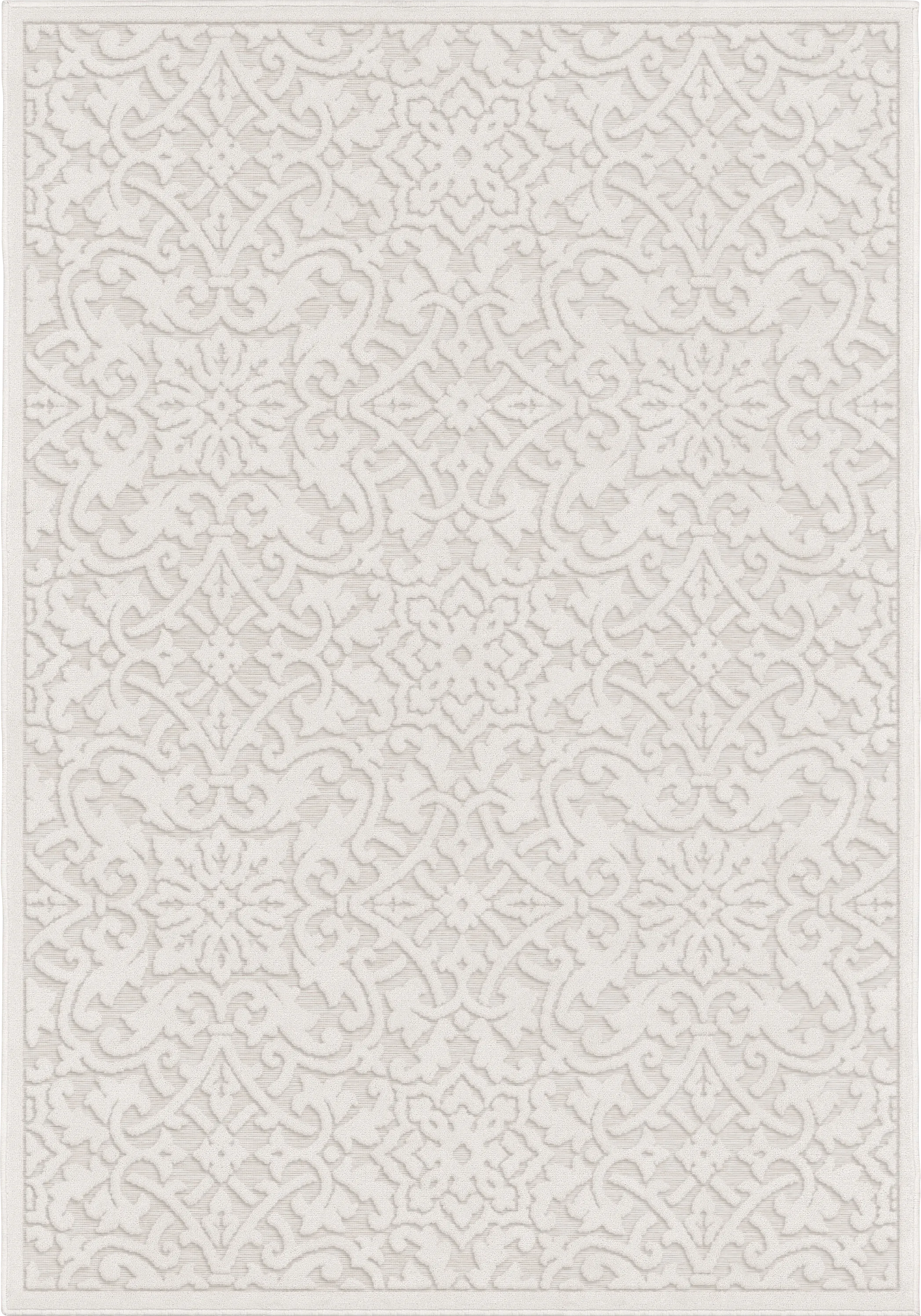 Mizuki Off-White 7'9 x 10'10 Indoor/Outdoor Rug - Image 1