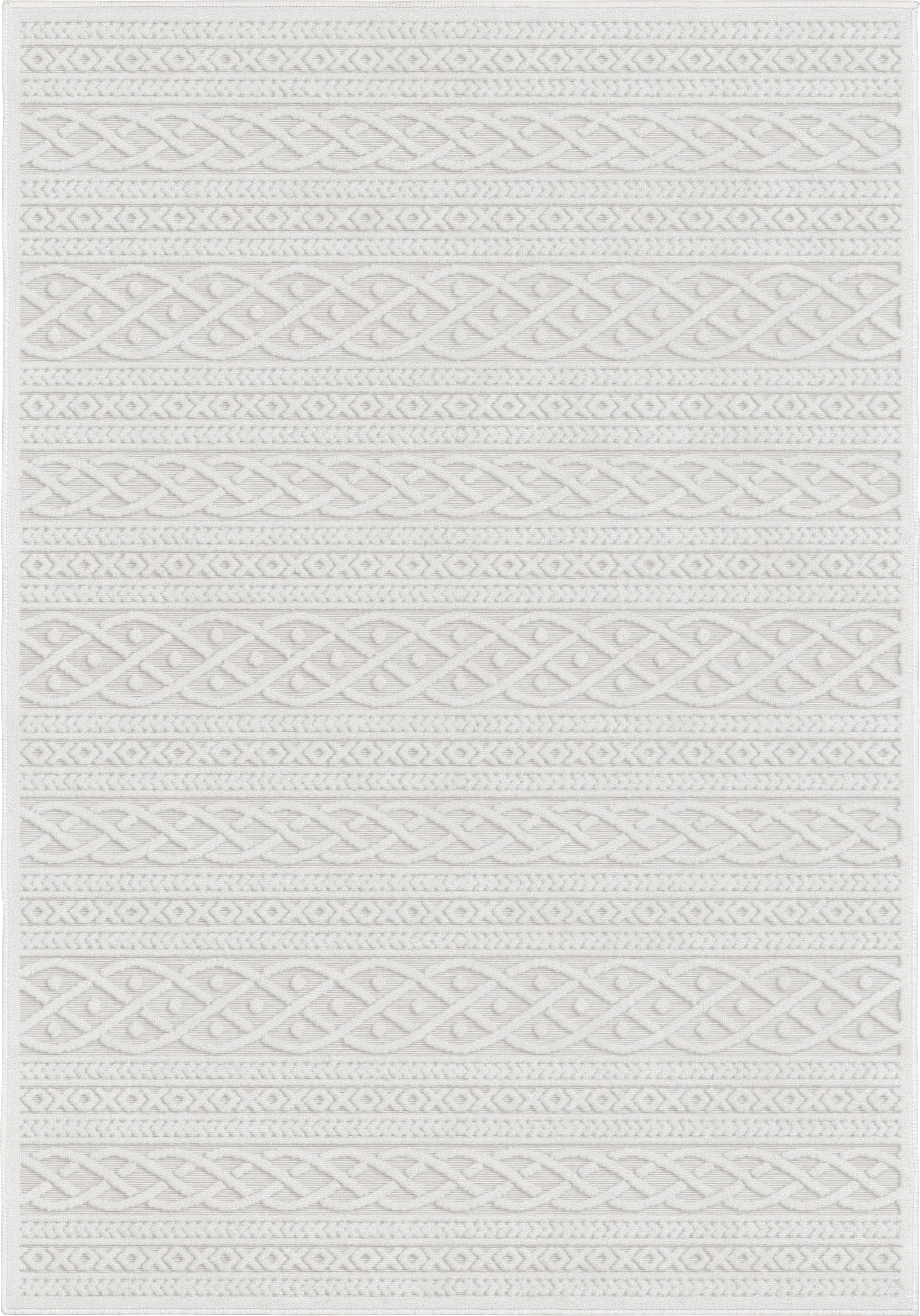 Tisya Ivory 5'2 x 7'6 Indoor/Outdoor Rug - Thumbnail - Image 1