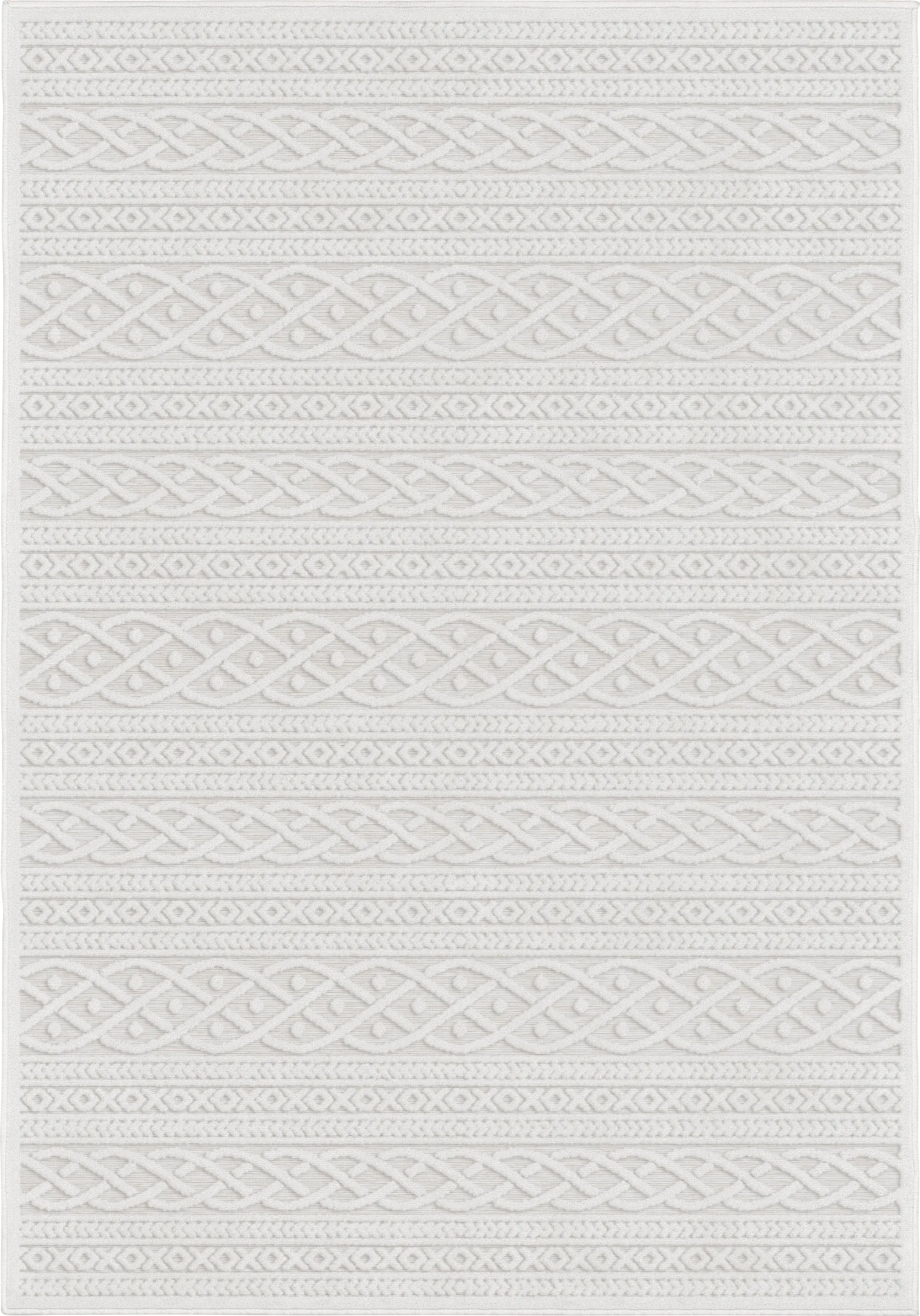 Tisya Ivory 5'2 x 7'6 Indoor/Outdoor Rug - Image 1