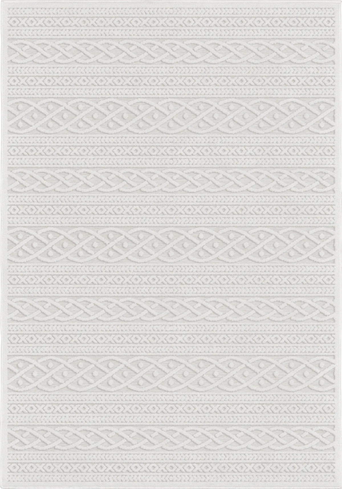 Tisya White Polypropylene Fabric Outdoor Rug | Rooms to Go
