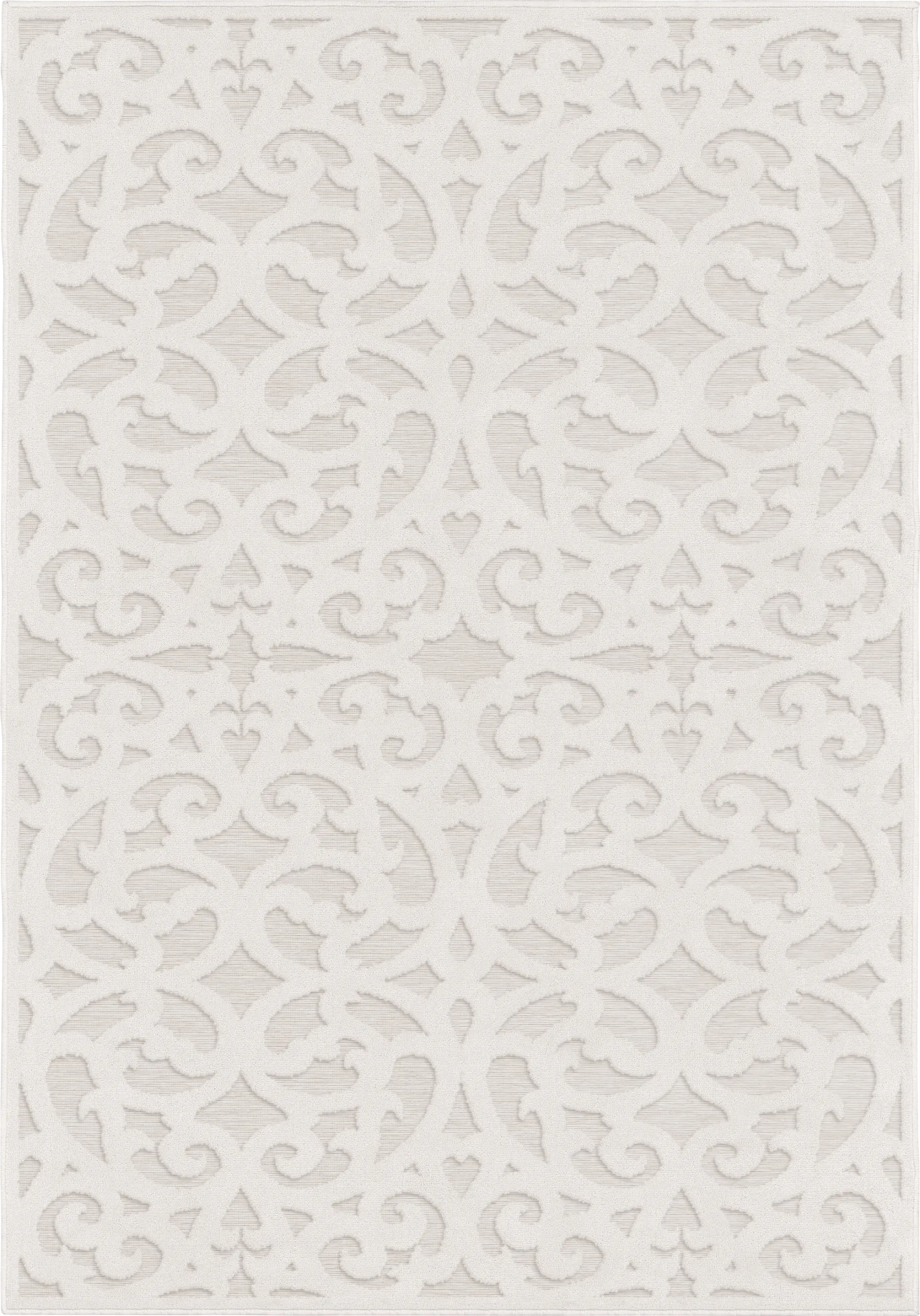 Andrei Off-White 5'2 x 7'6 Indoor/Outdoor Rug - Image 1
