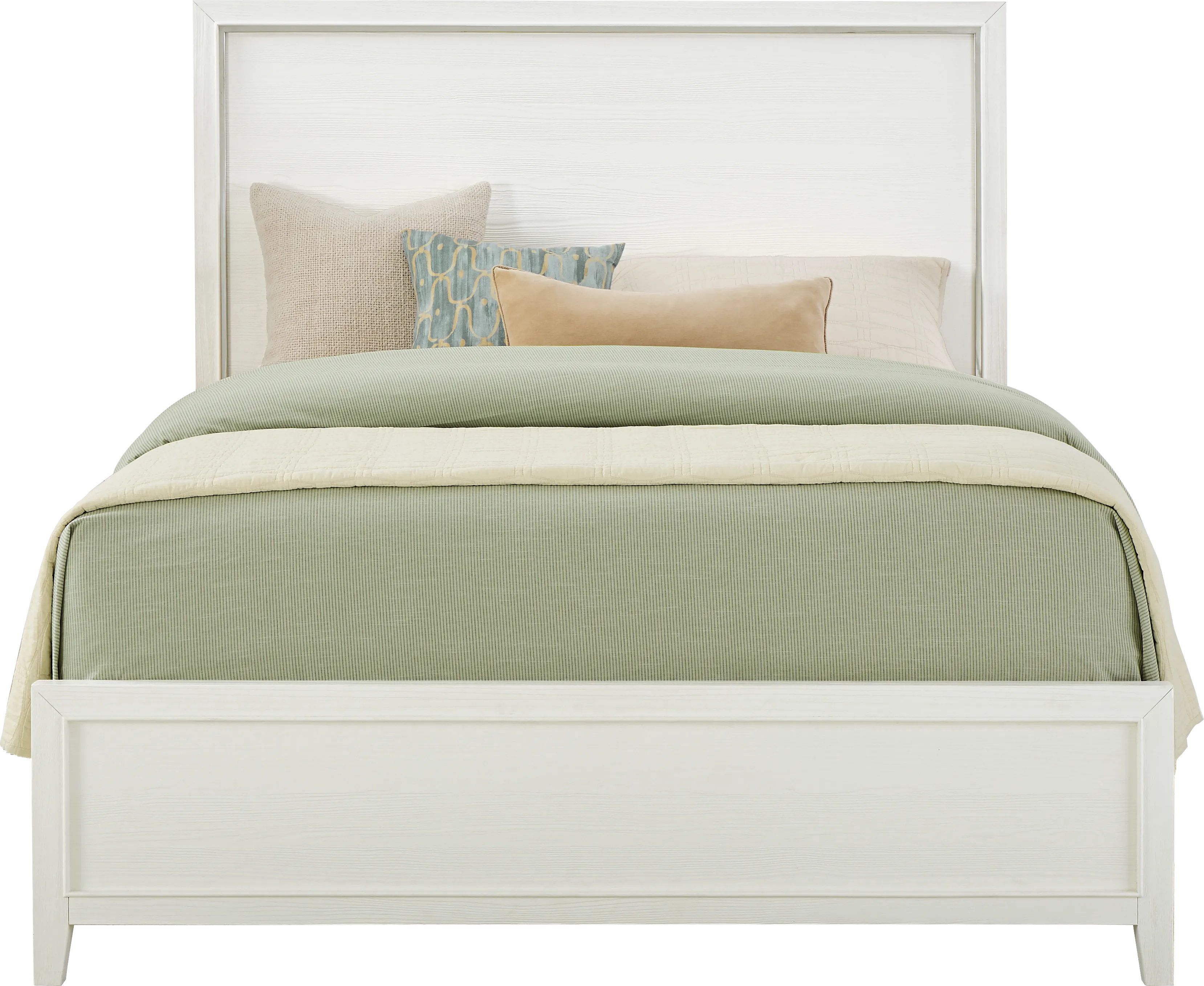 Aruba White 7 Pc Queen Panel Bedroom - Thumbnail - Image 2