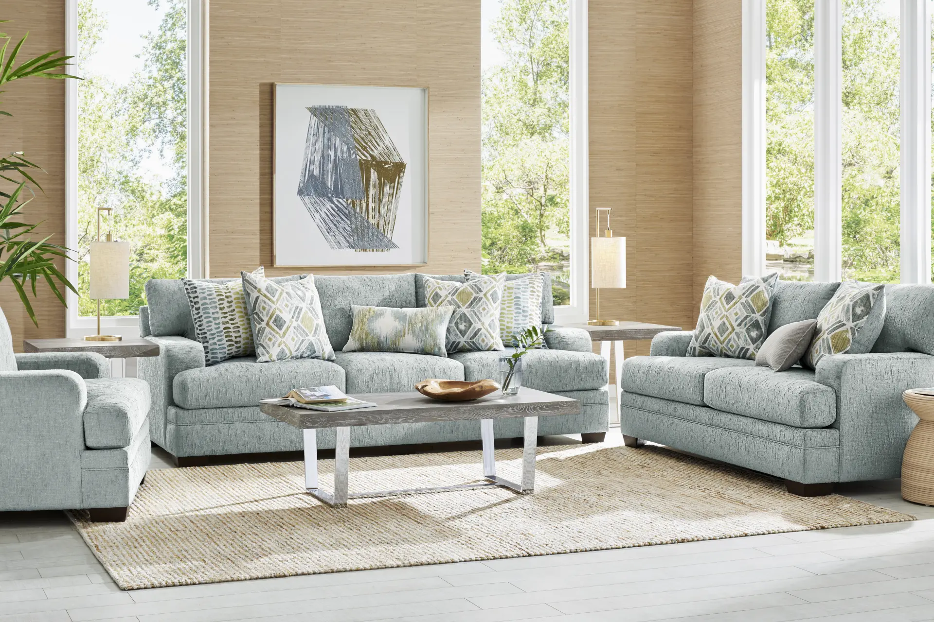 Charlton Park Mist 7 Pc Living Room