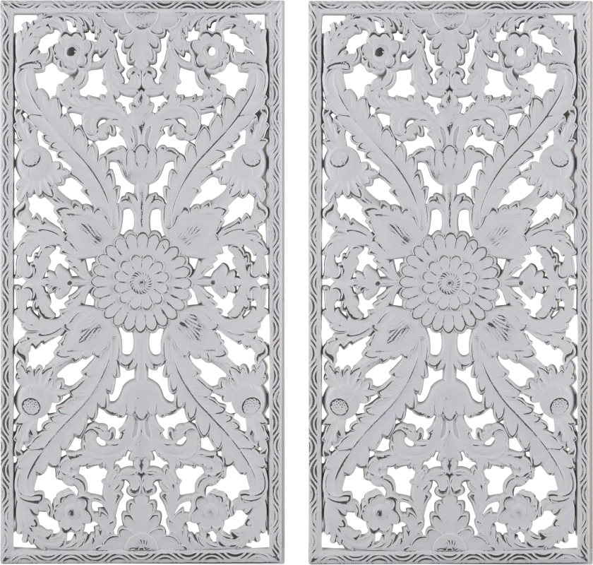 Brightway White Wall Decor, Set of 2