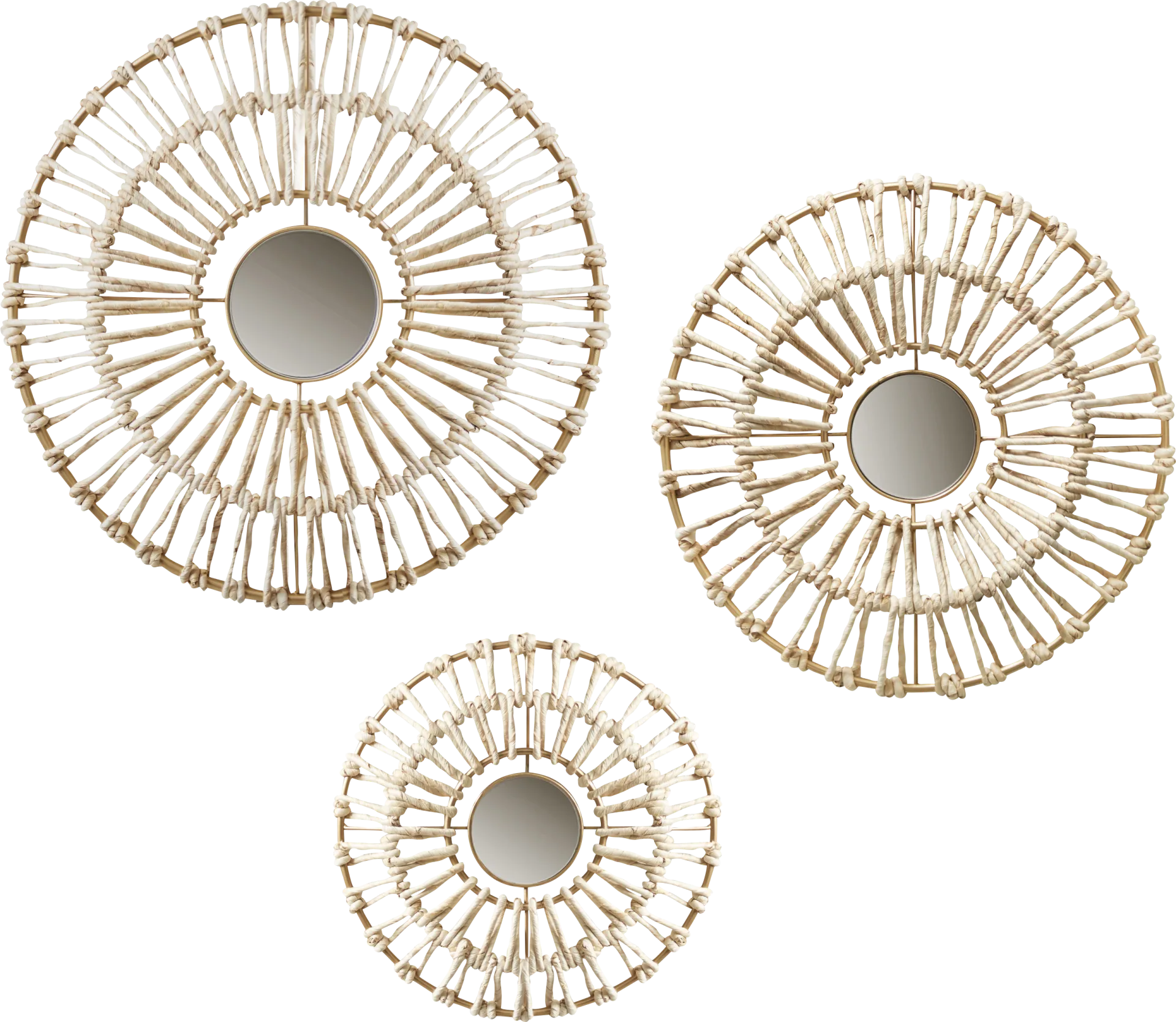 Globelane Natural Wall Decor, Set of 3 - Image 1