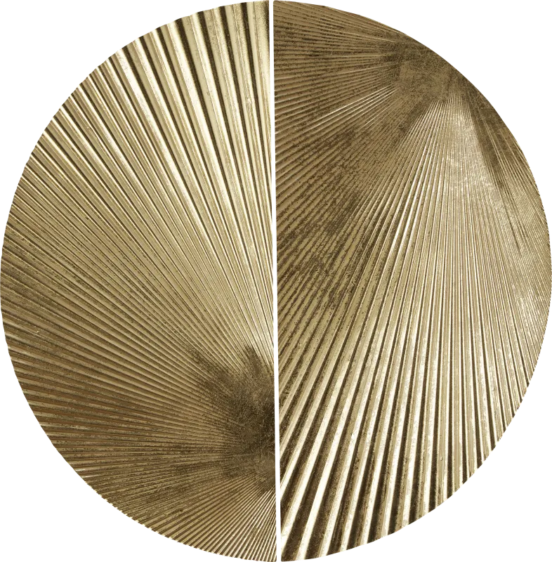 Ovalstreet Gold Wall Decor, Set of 2
