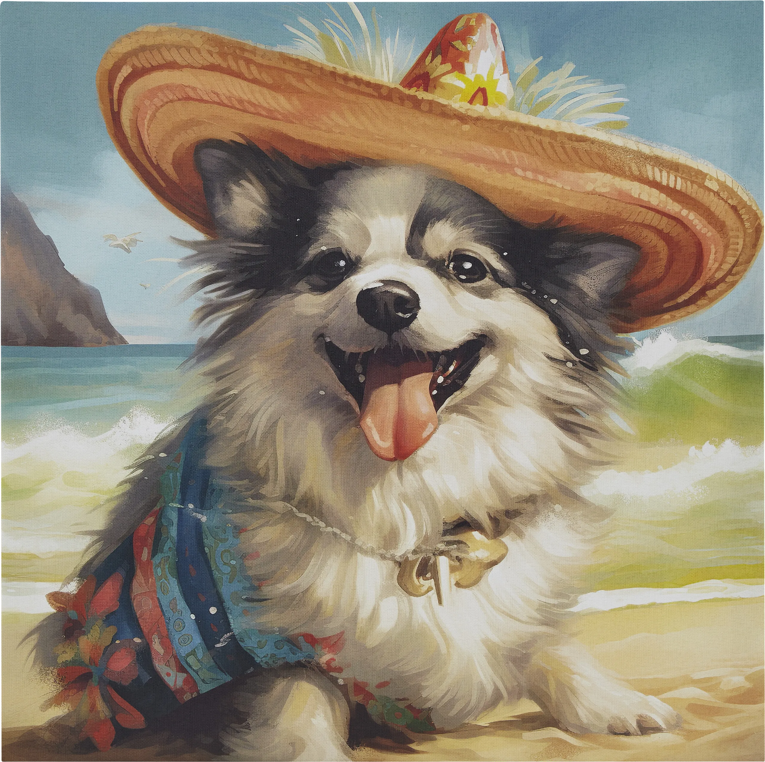 Chihuahua In A Hat Blue Wall Decor - Thumbnail - Image 1