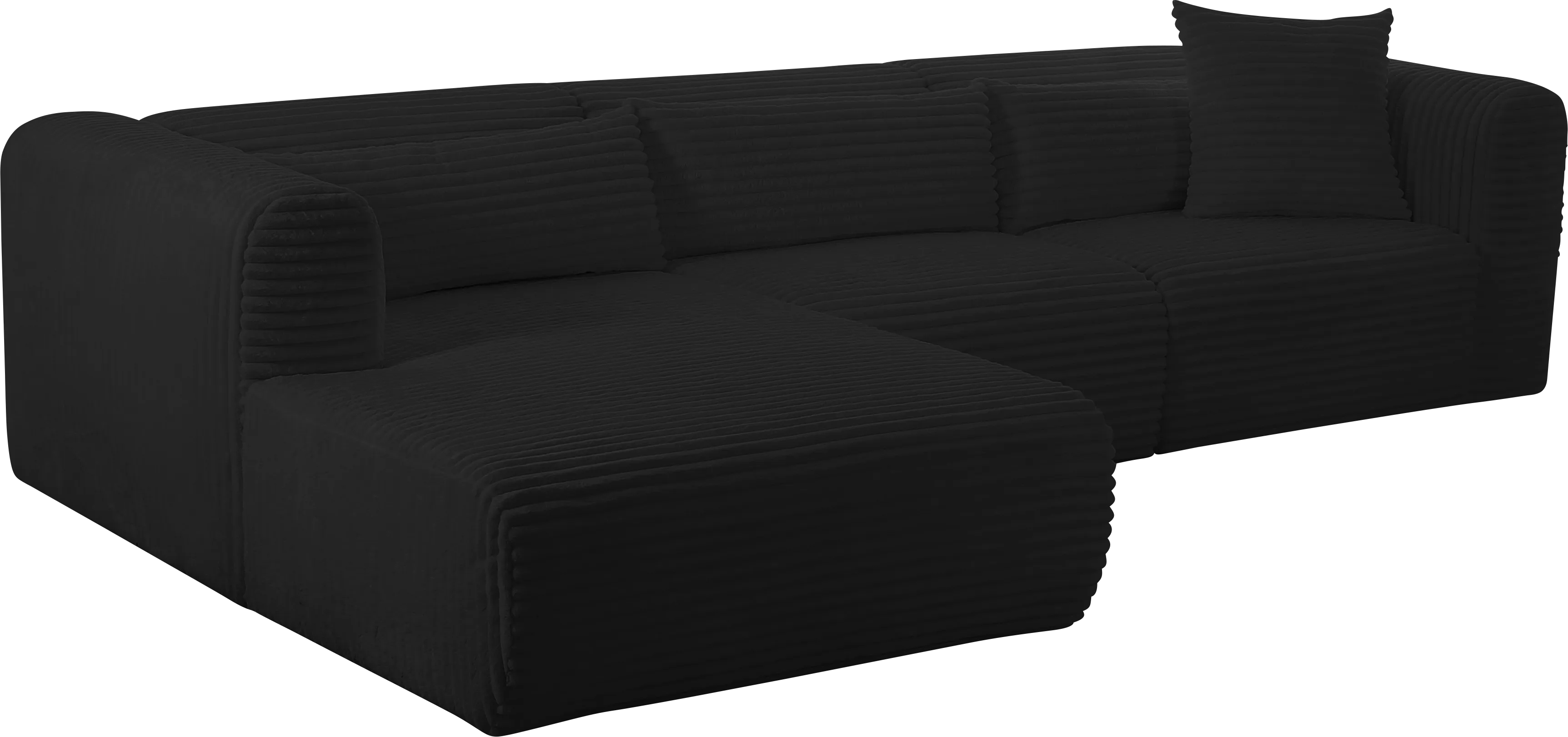 Cableswynd Black 3 Pc Left Arm Chaise Sectional - Thumbnail - Image 1