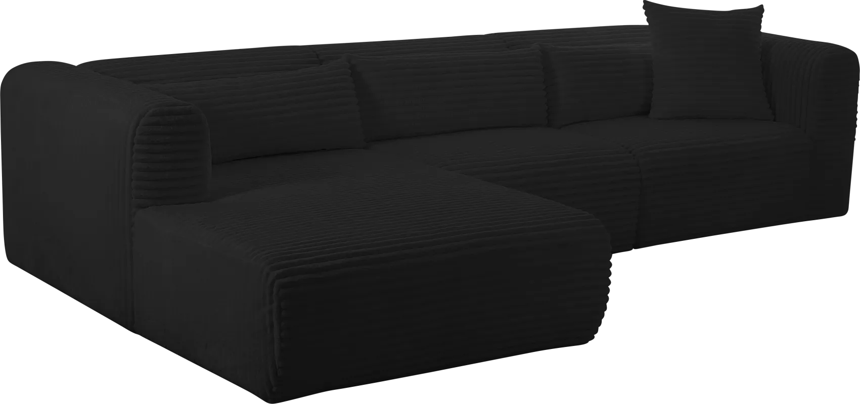 Cableswynd Black 3 Pc Left Arm Chaise Sectional
